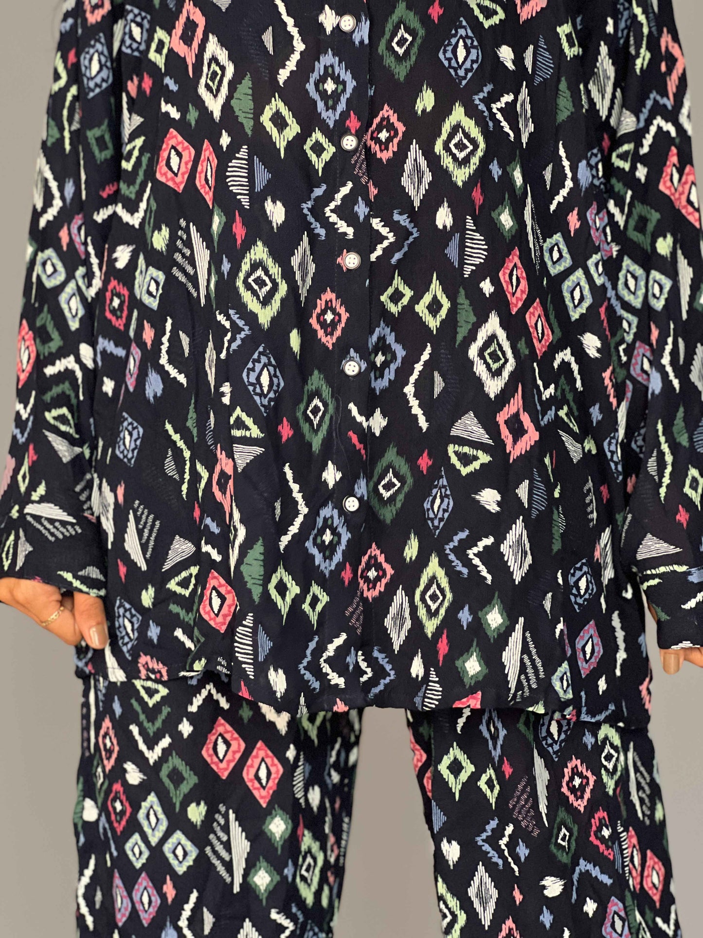 Abstract Print 2 Piece Coord Set