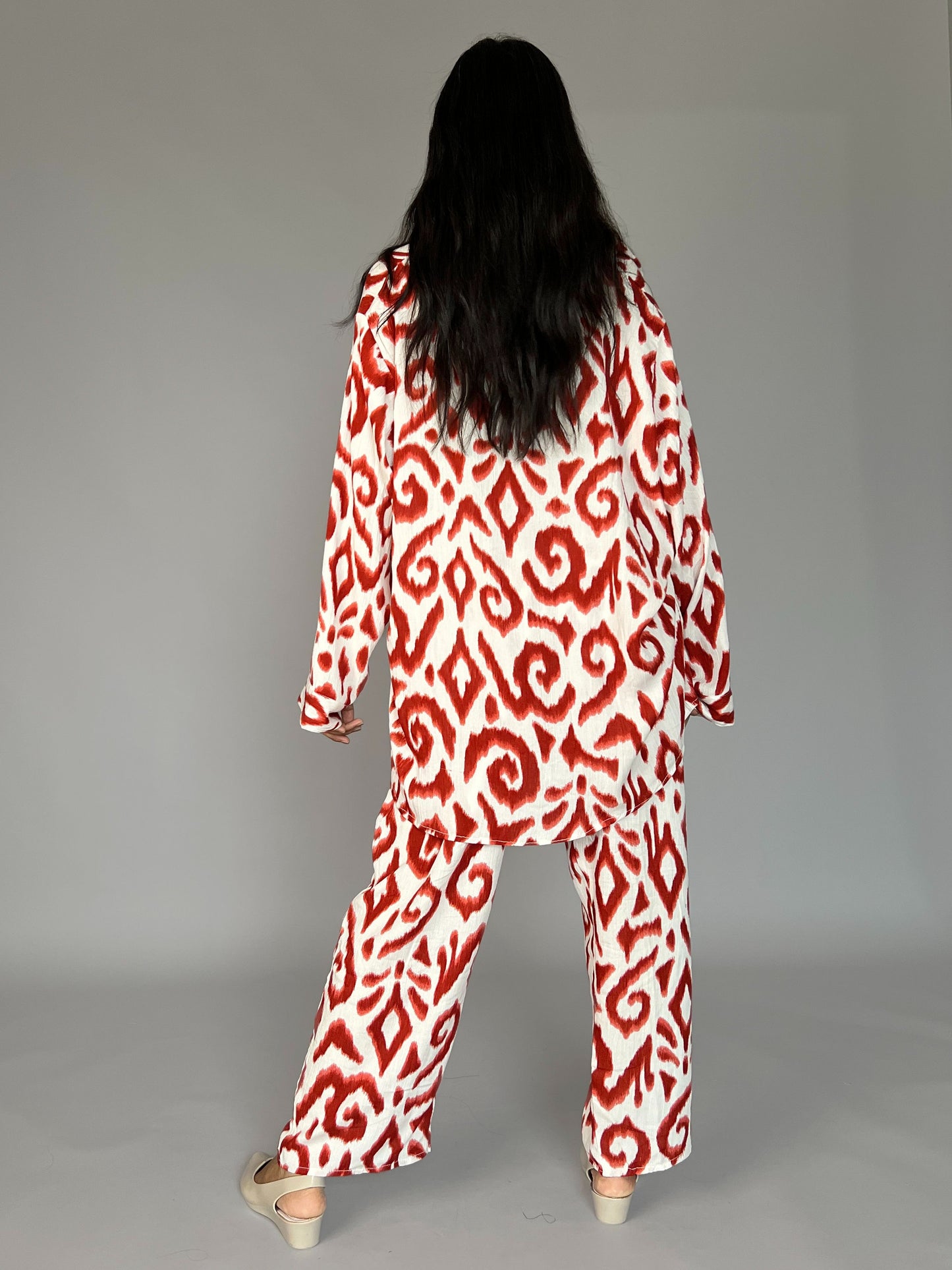 Abstract Print Pants Coord Set