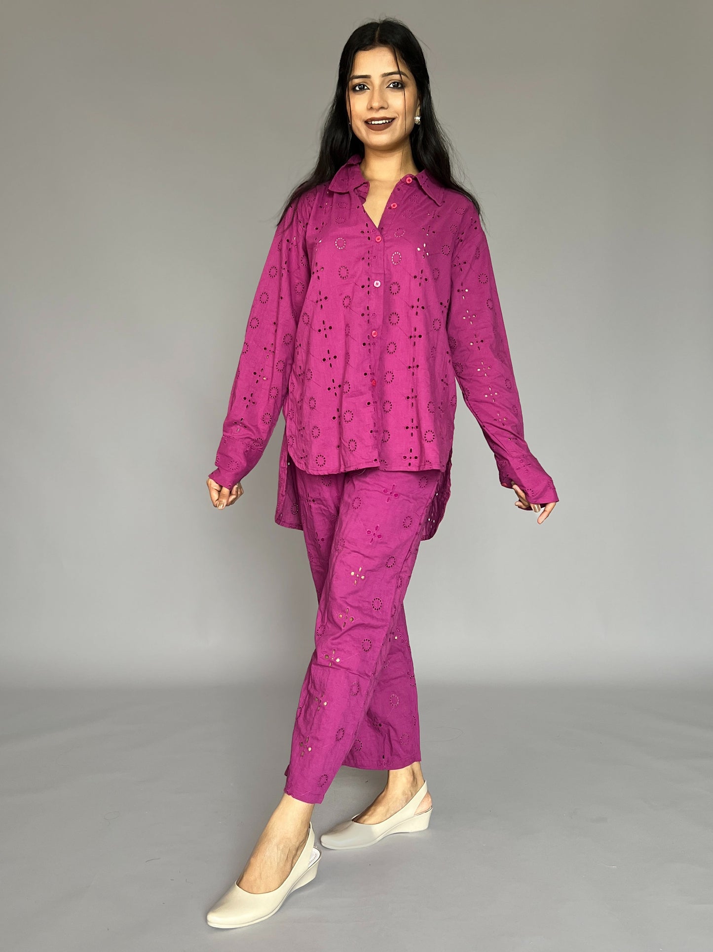 Solid Color 2 Piece Pants Coord Set