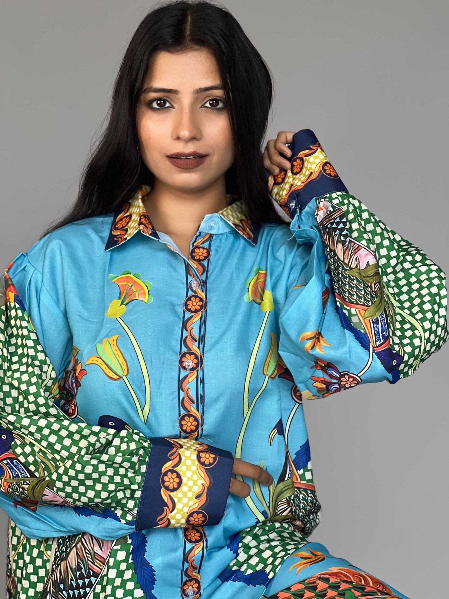 Bird Print 2 Piece Coord Set