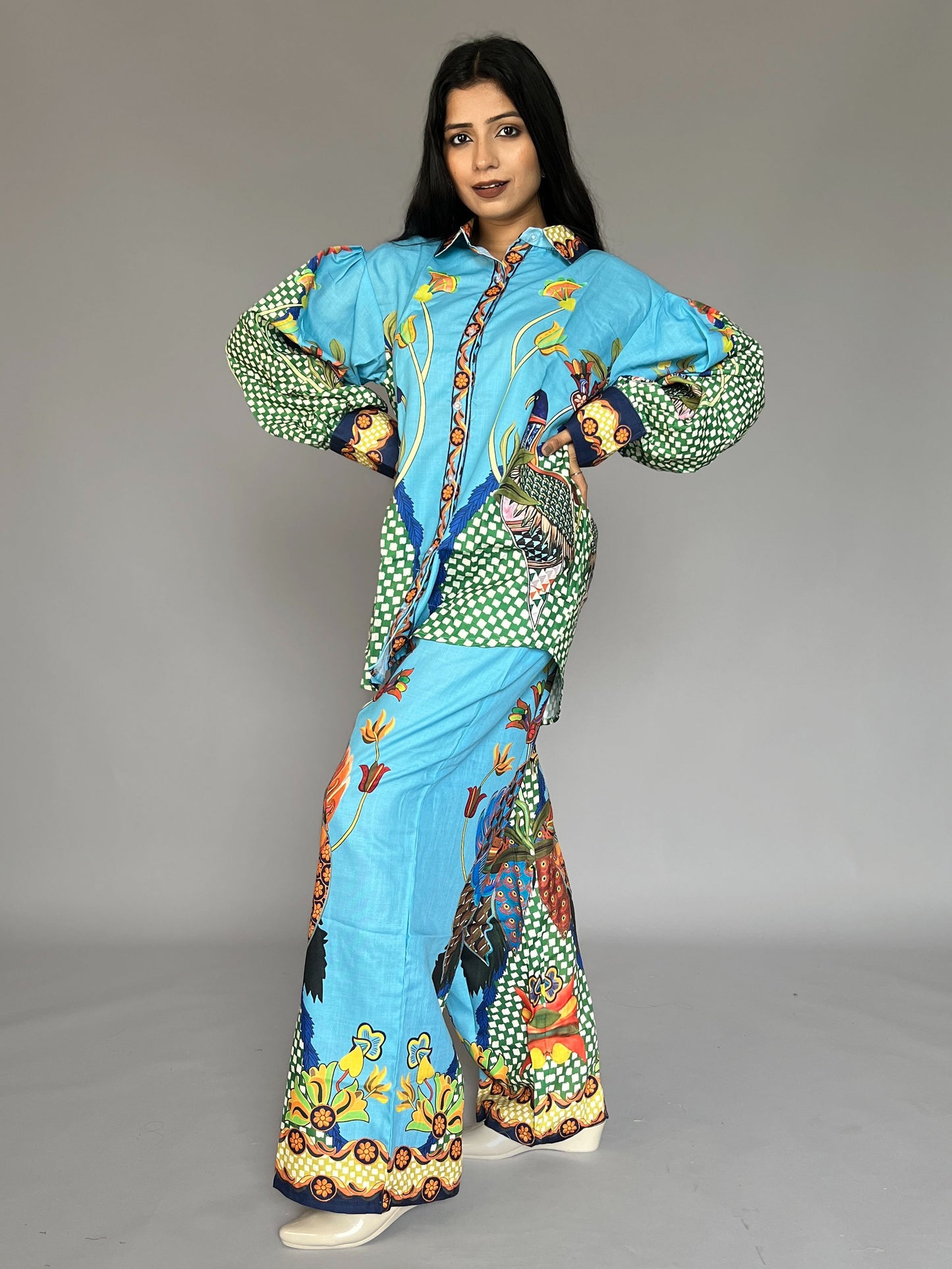 Bird Print 2 Piece Coord Set