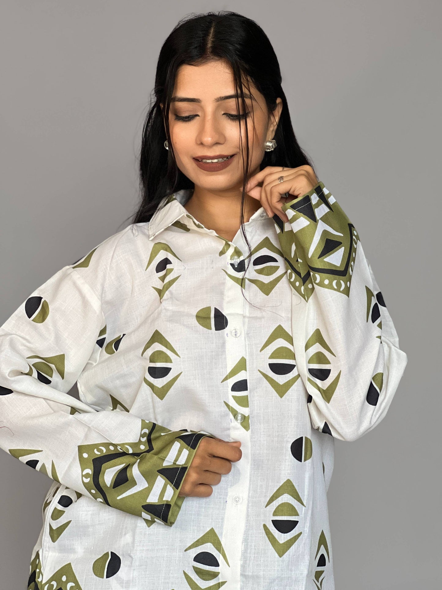 Abstract Print Pants Coord Set