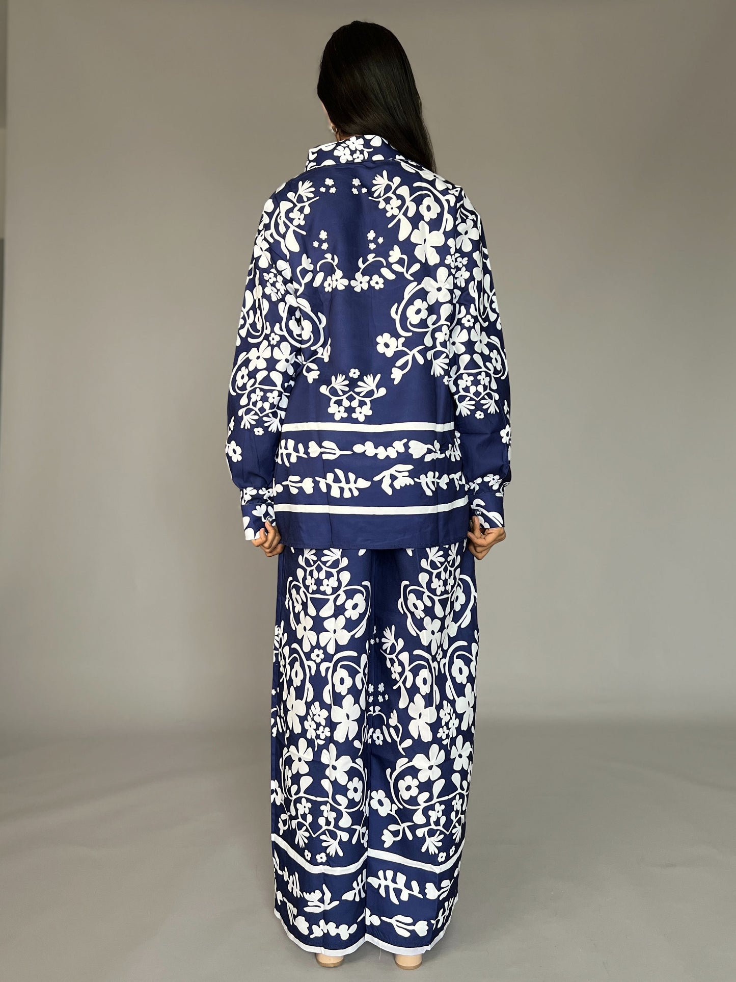 Blue Printed 2 Piece Coord Set