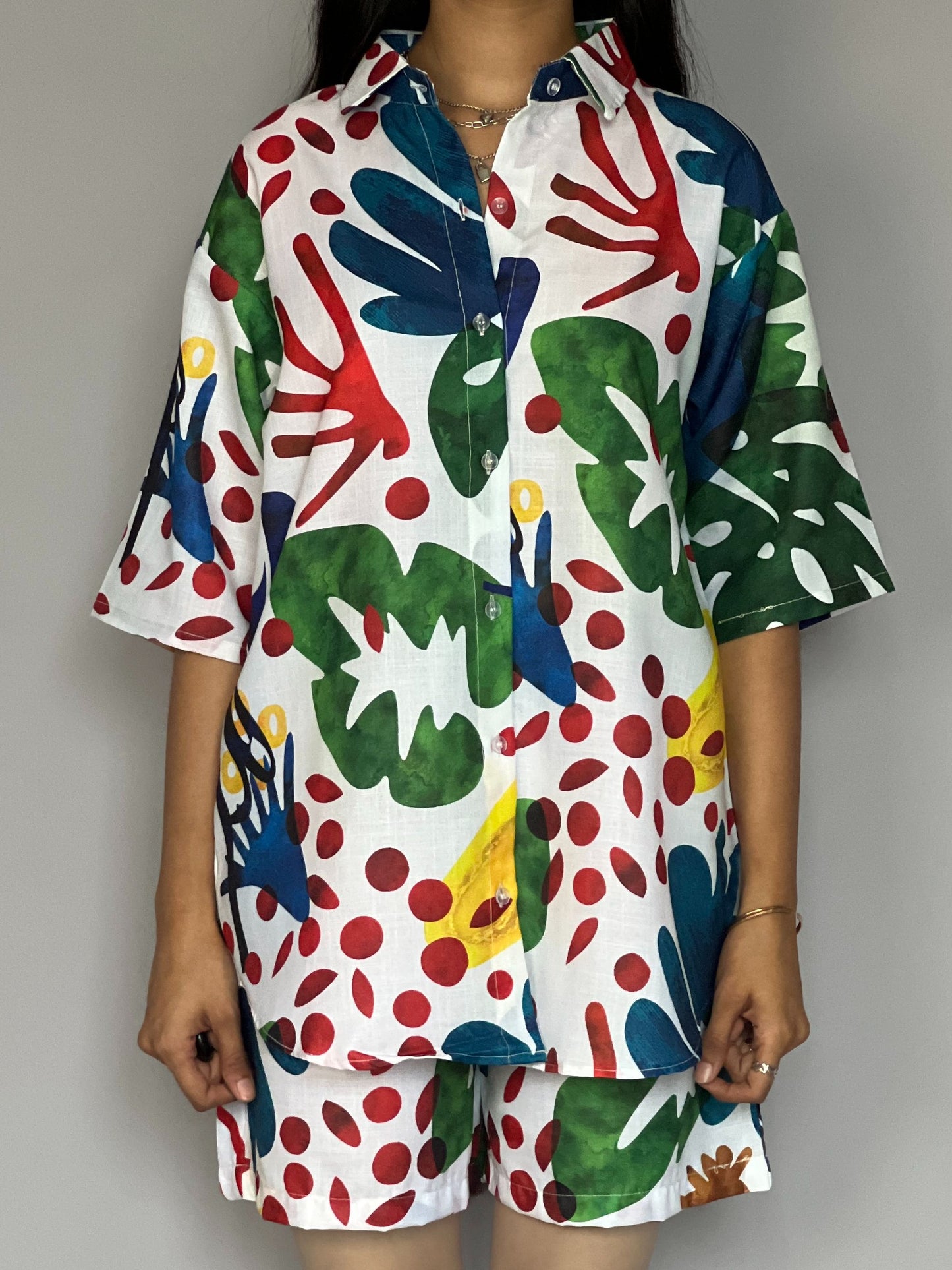 Printed Shorts 2 Piece Coord Set