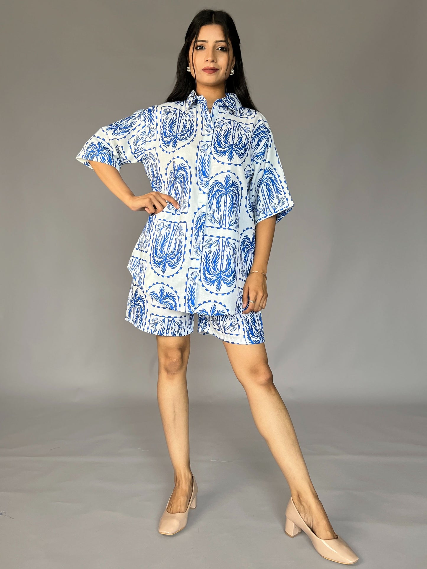 Printed Shorts Coord Set