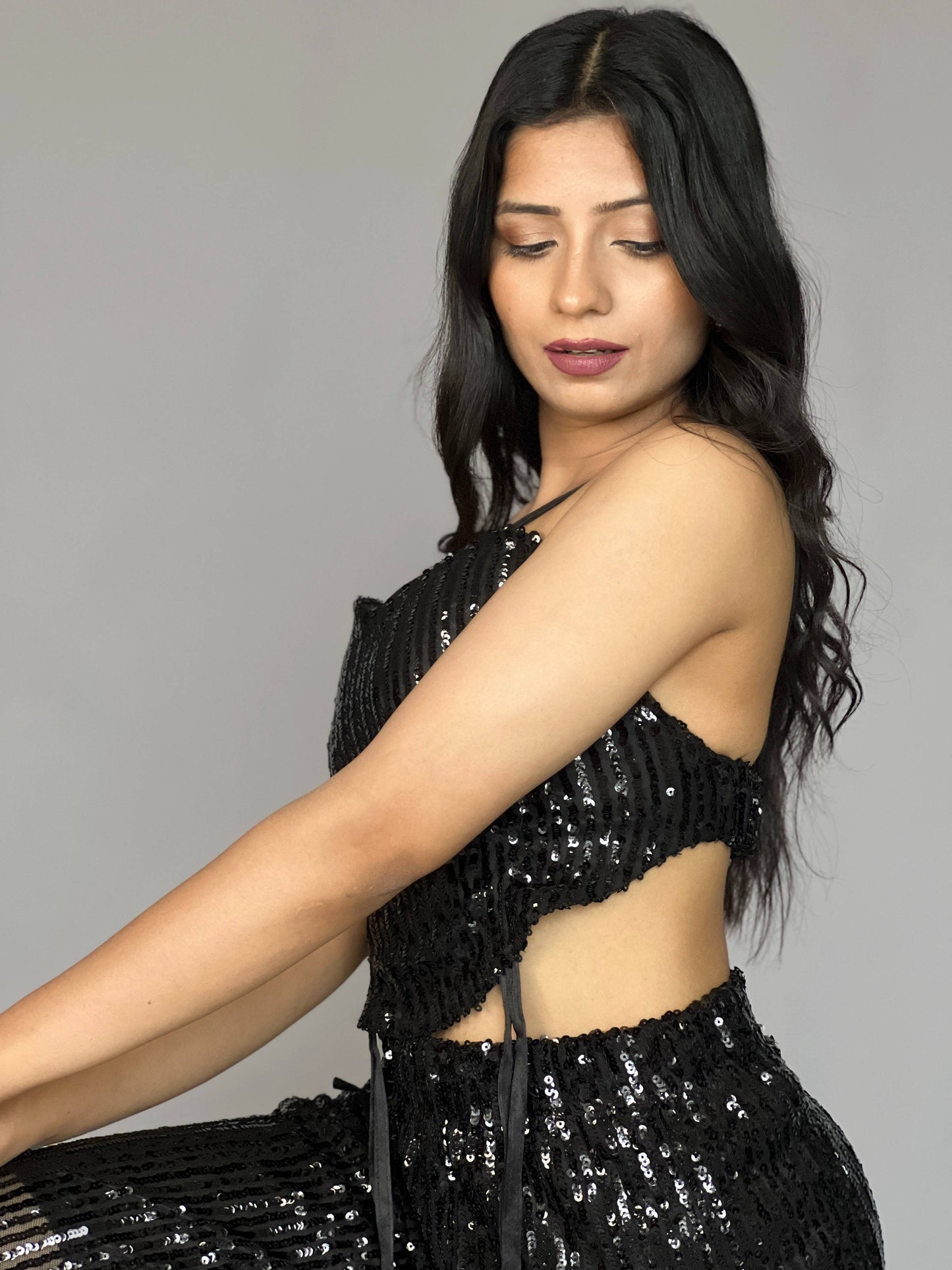 Sequin 2 Piece Pants Coord Set