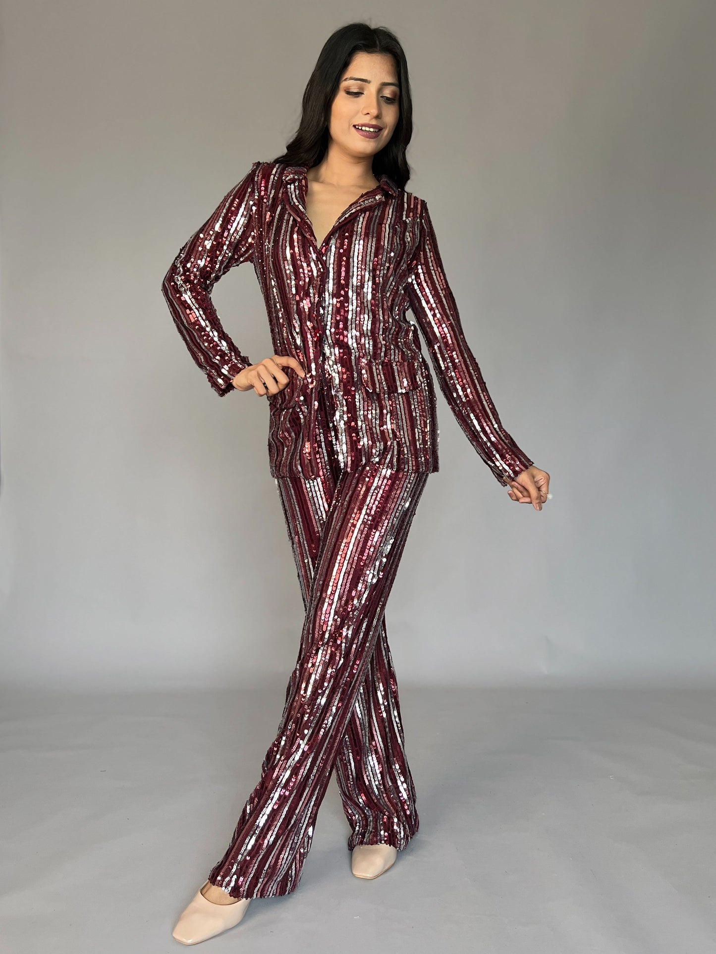 Sequin 2 Piece Blazer Coord Set