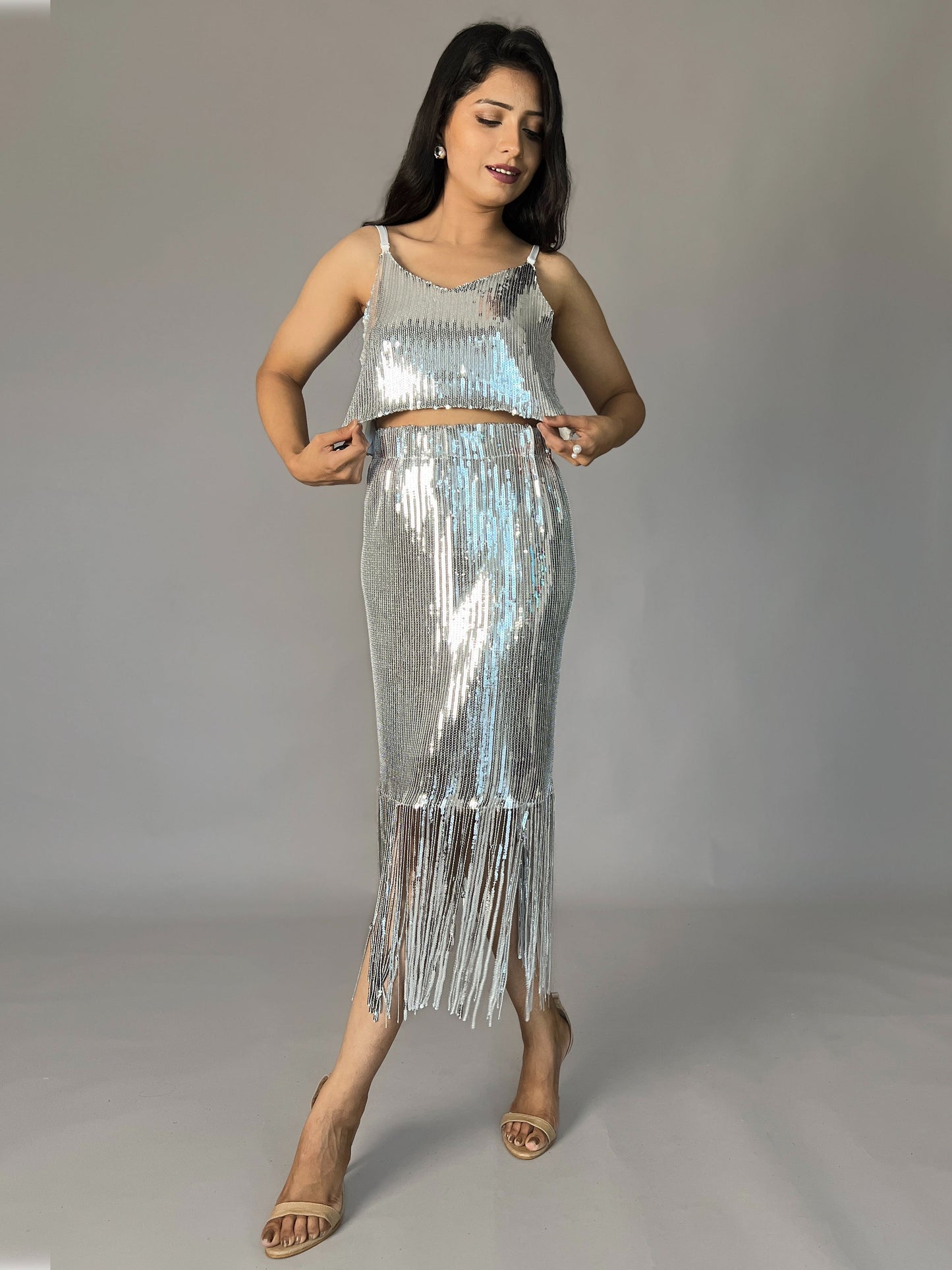 Sequin Skirt-Top 2 Piece Coord Set