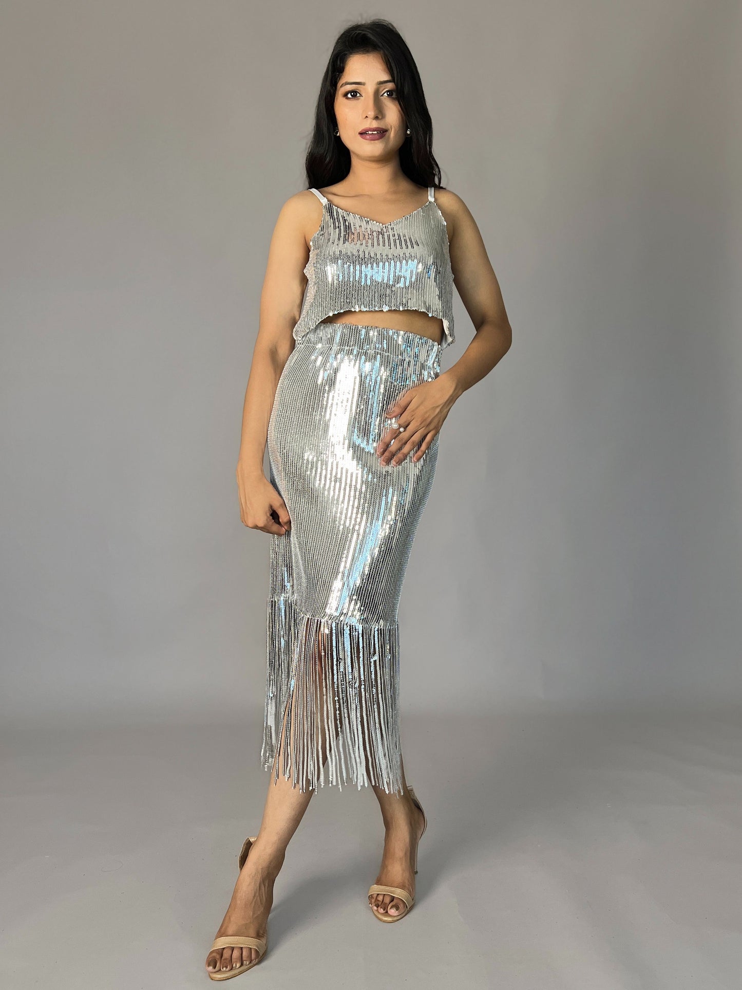 Sequin Skirt-Top 2 Piece Coord Set