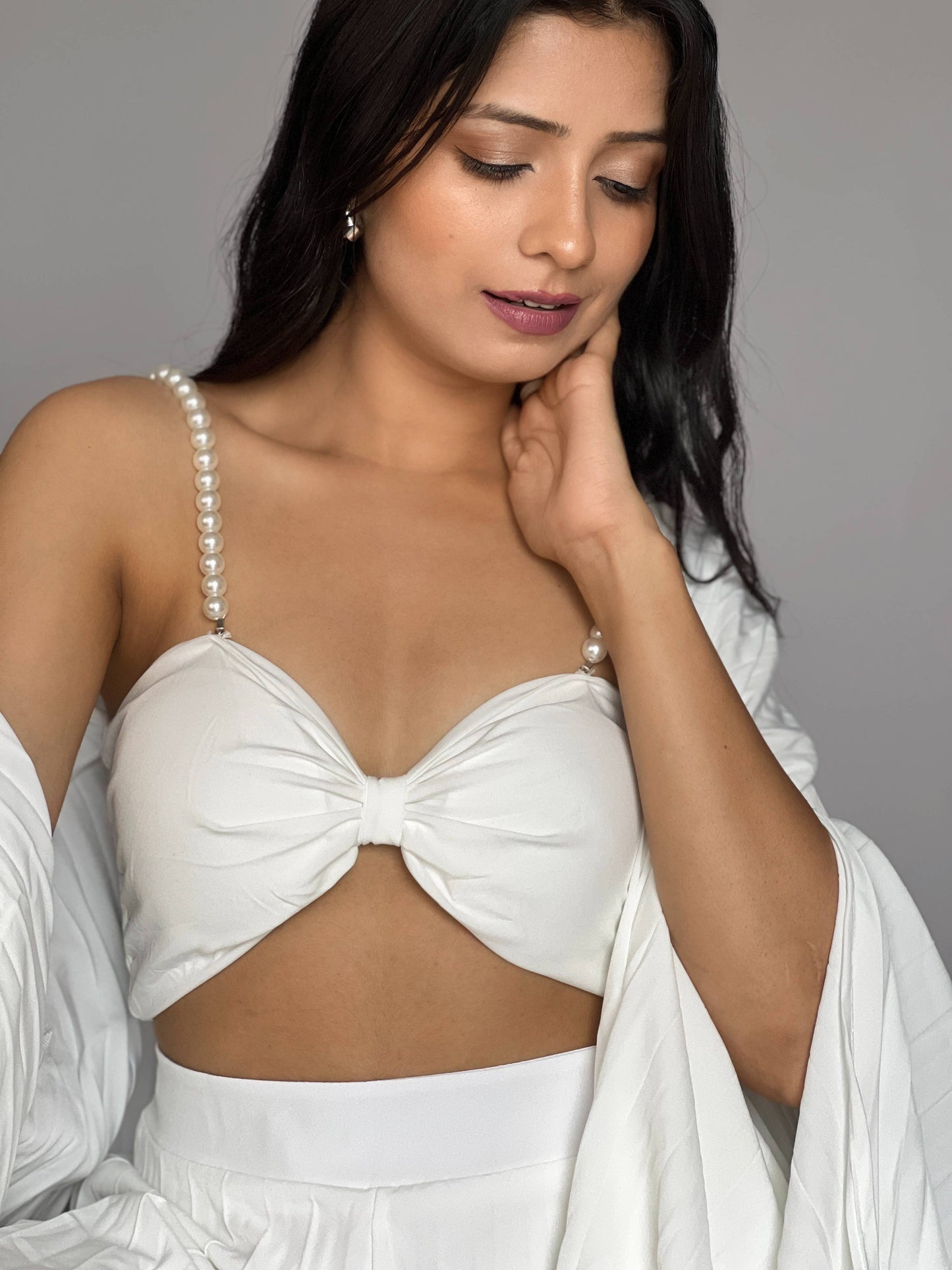 Imported White 3 Piece Coord Set