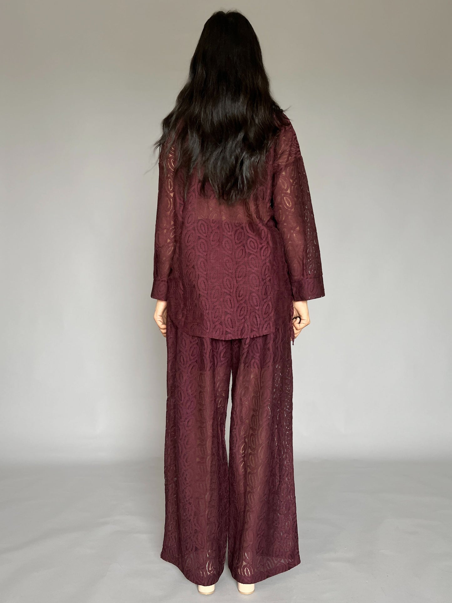 Wine Lace 2 Piece Coord Set