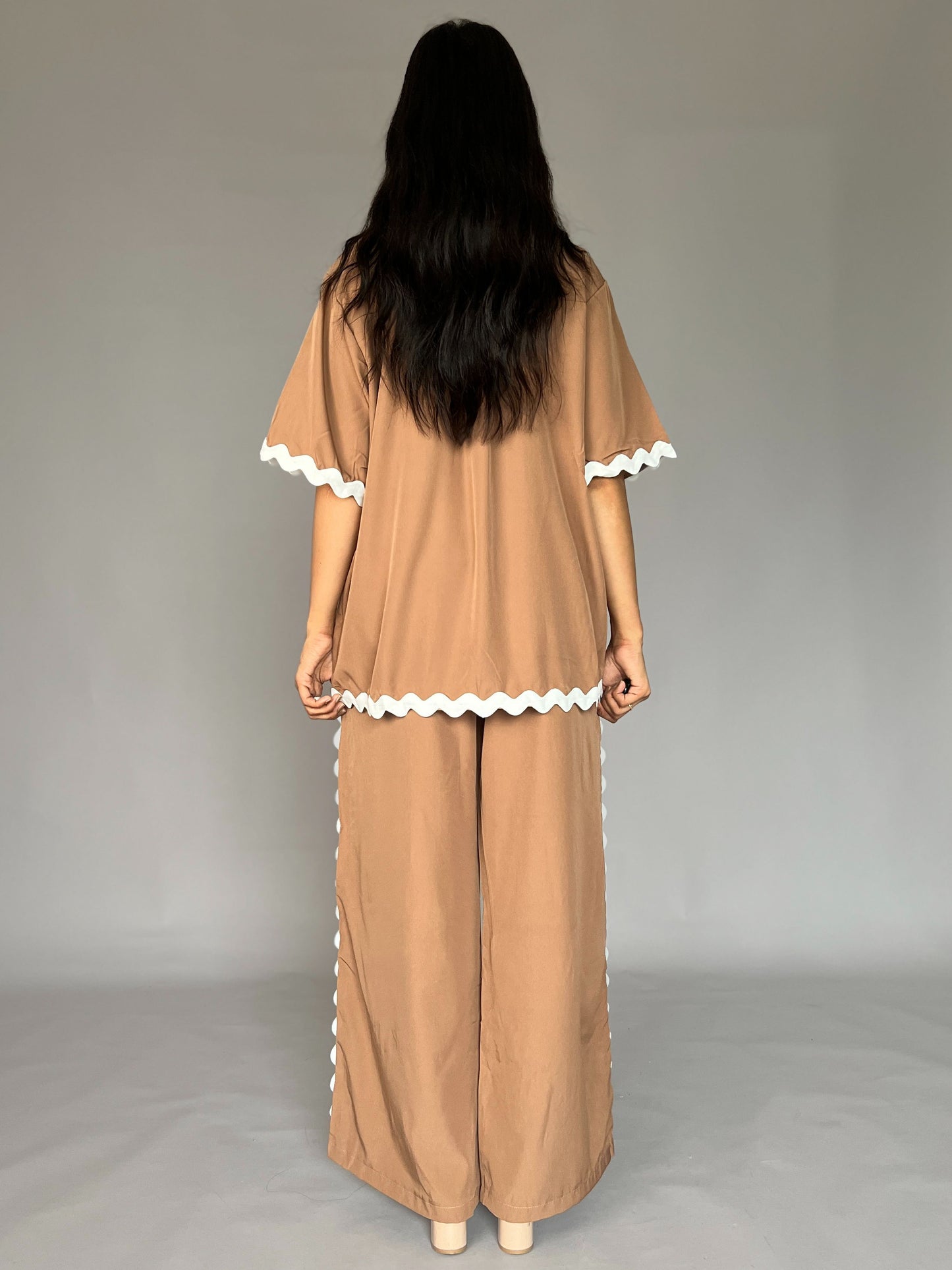 Brown 2 Piece Coord Set