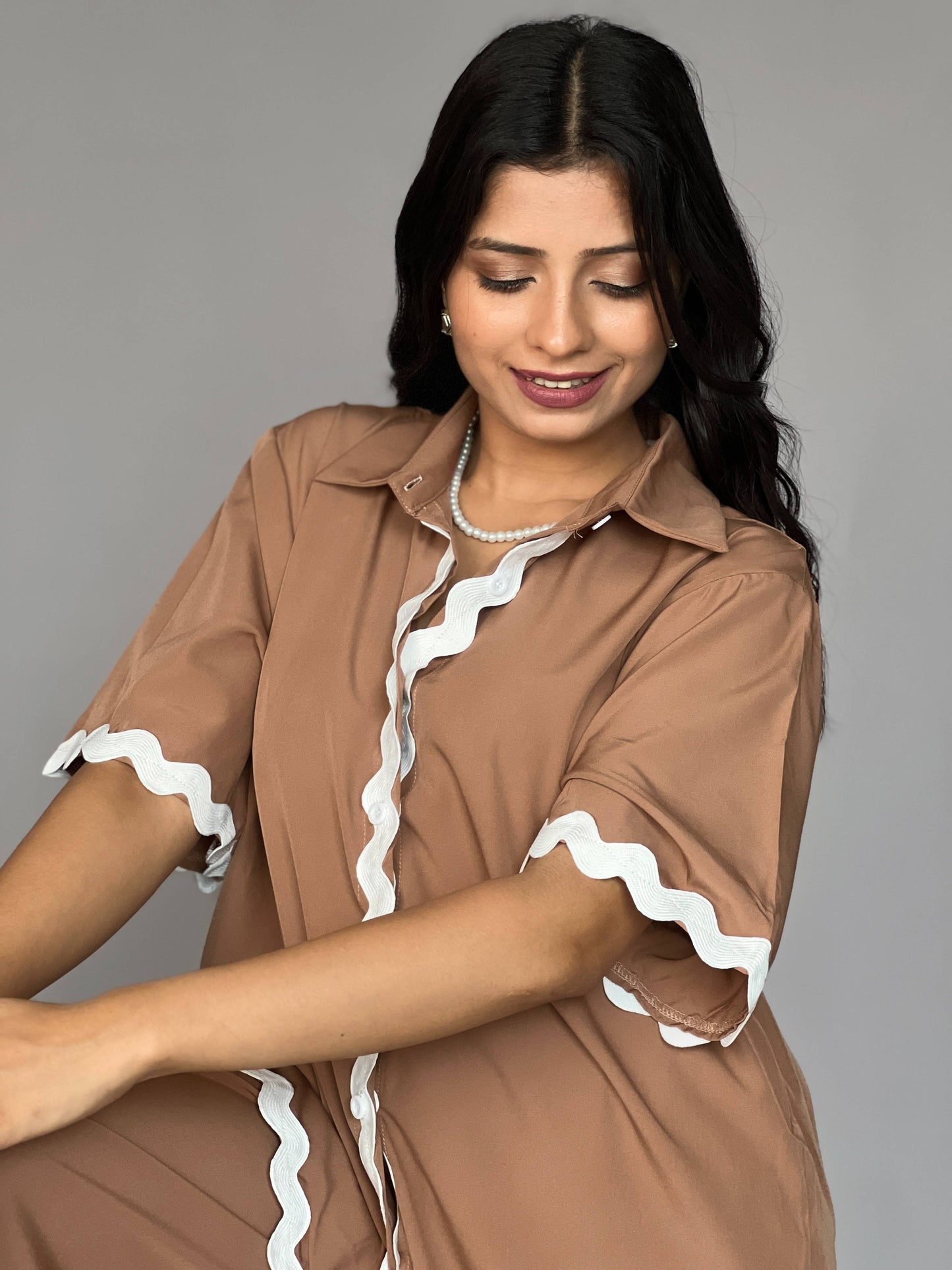 Brown 2 Piece Coord Set