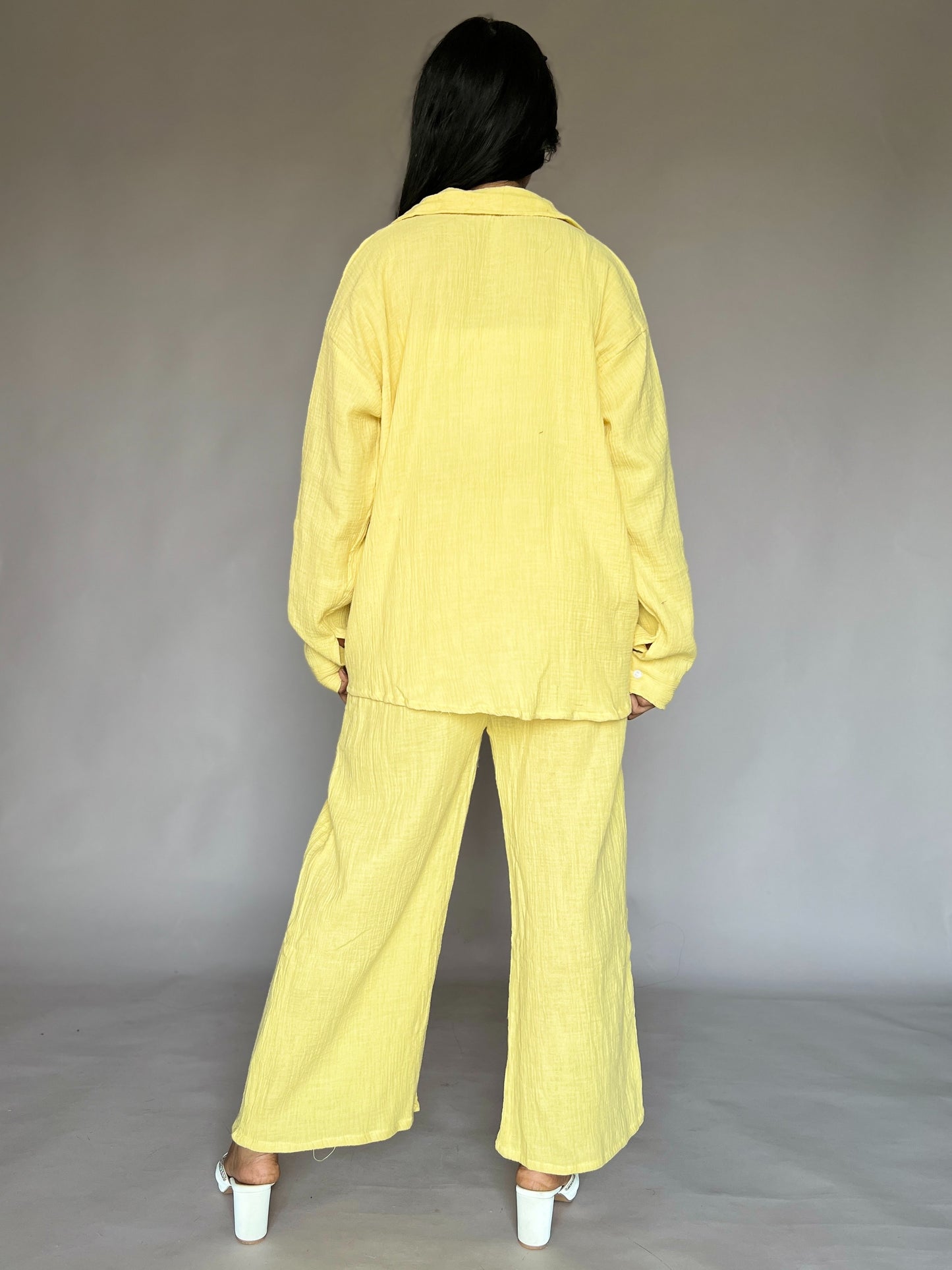 Sunshine Yellow 2-Piece Cotton Coord Set