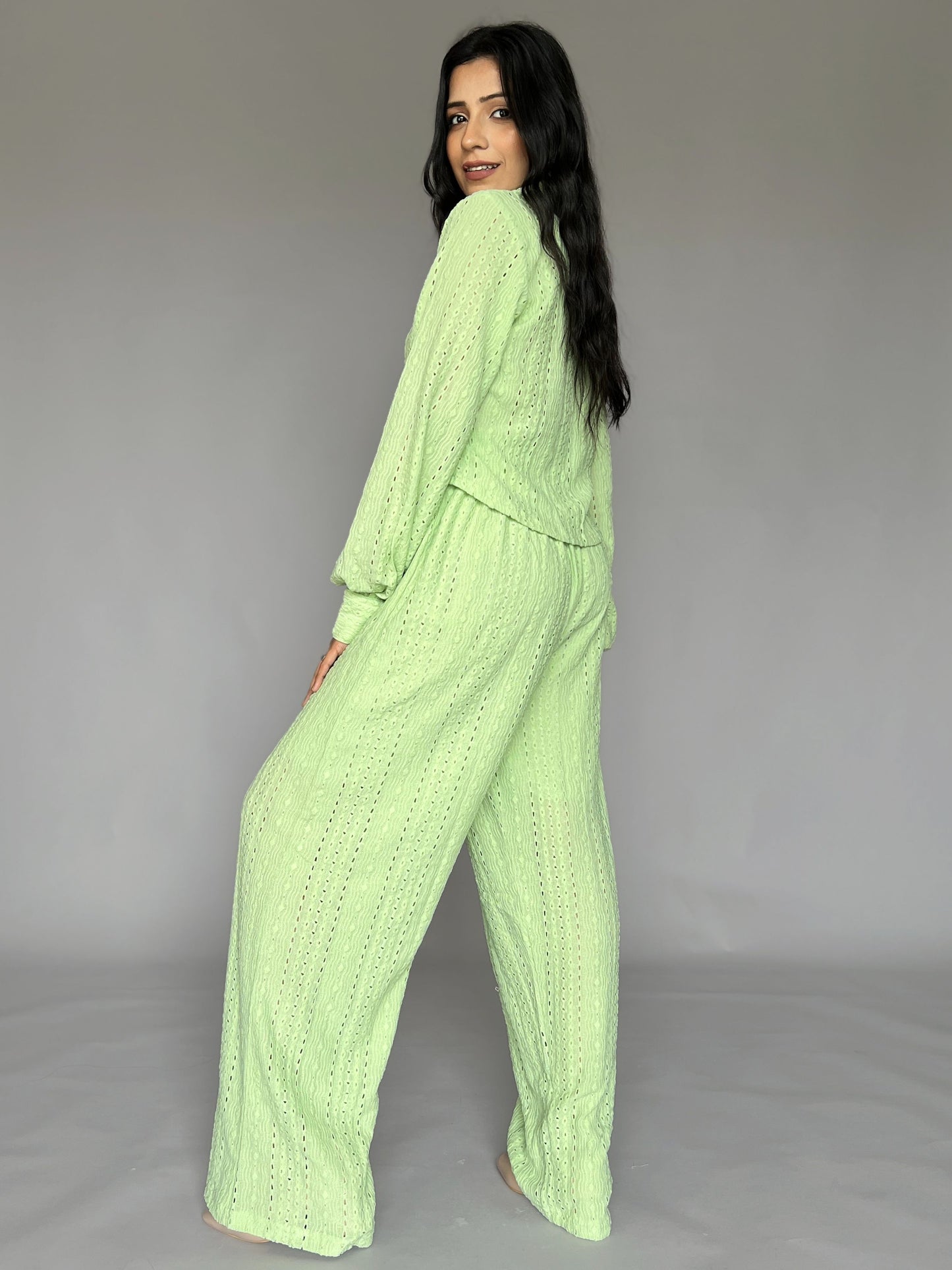 Solid 2 Piece Pants Coord Set