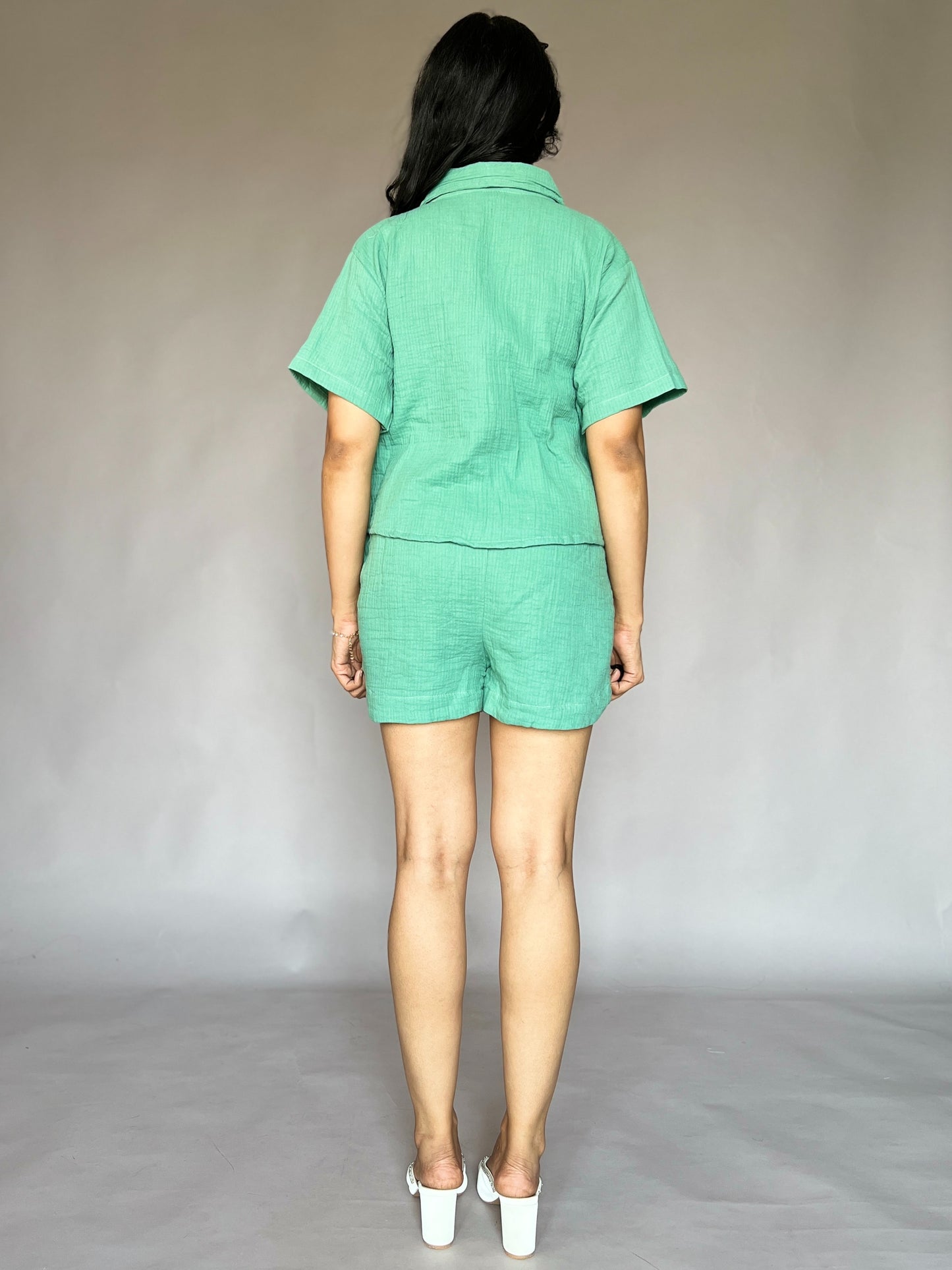 Mint Green 2-Piece Shorts Coord Set