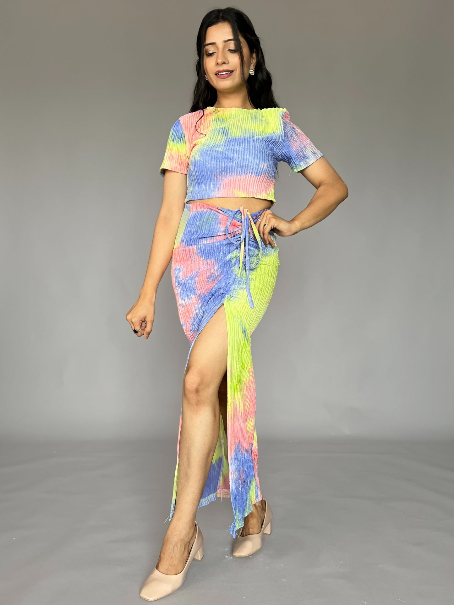 Tie Dye Skirt-Top Coord set