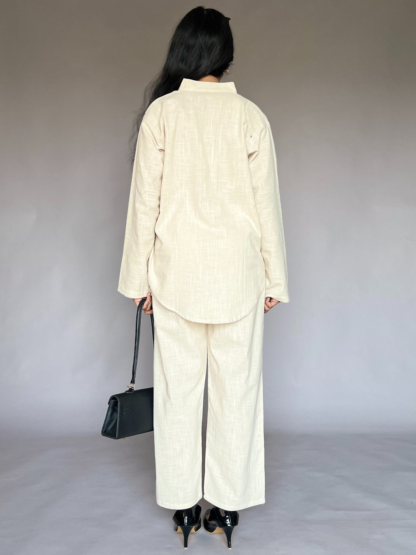 Soft Beige 2-Piece Minimal Coord Set