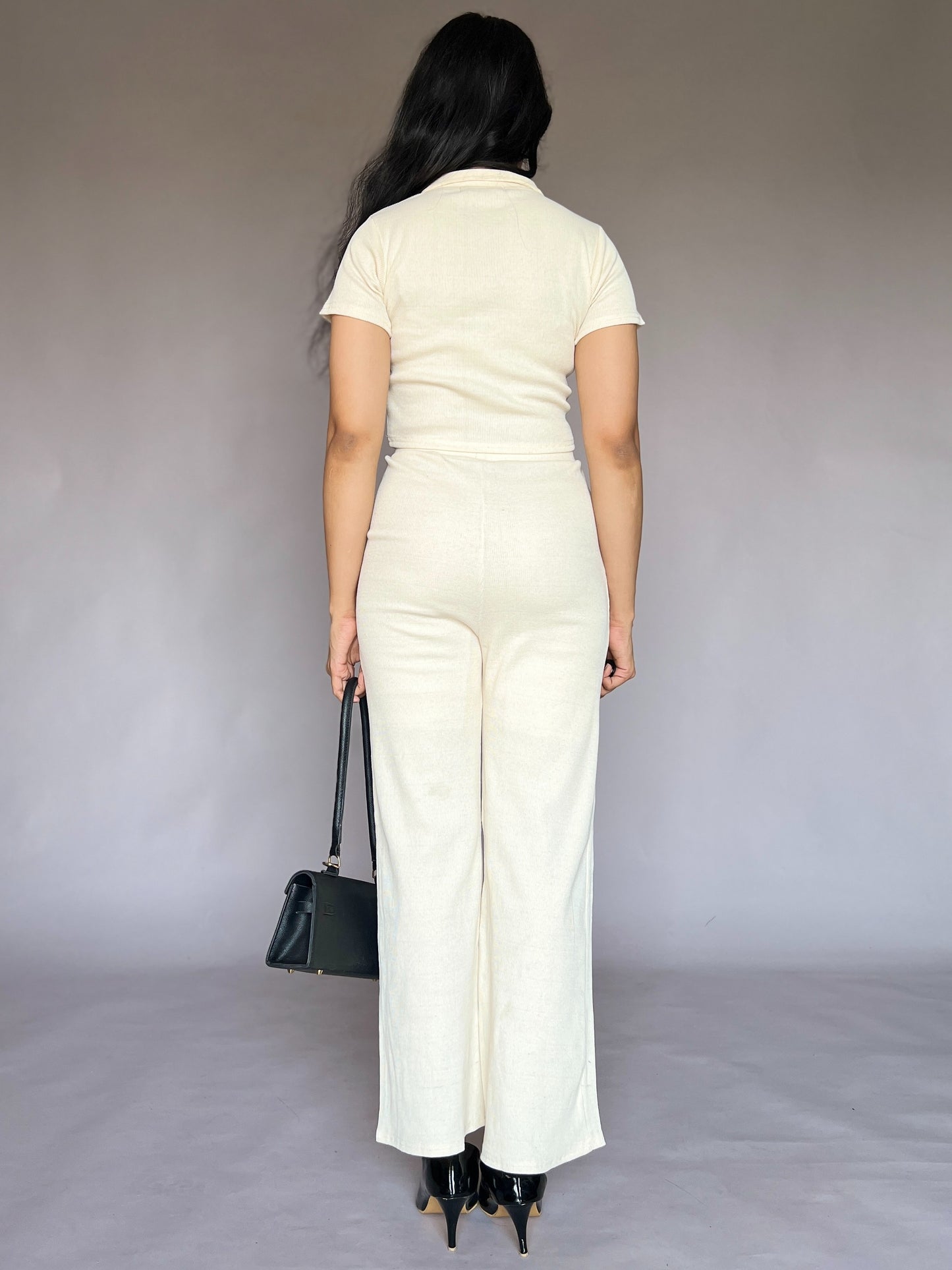 Ivory Butterfly Collar Coord Set (2-Piece)