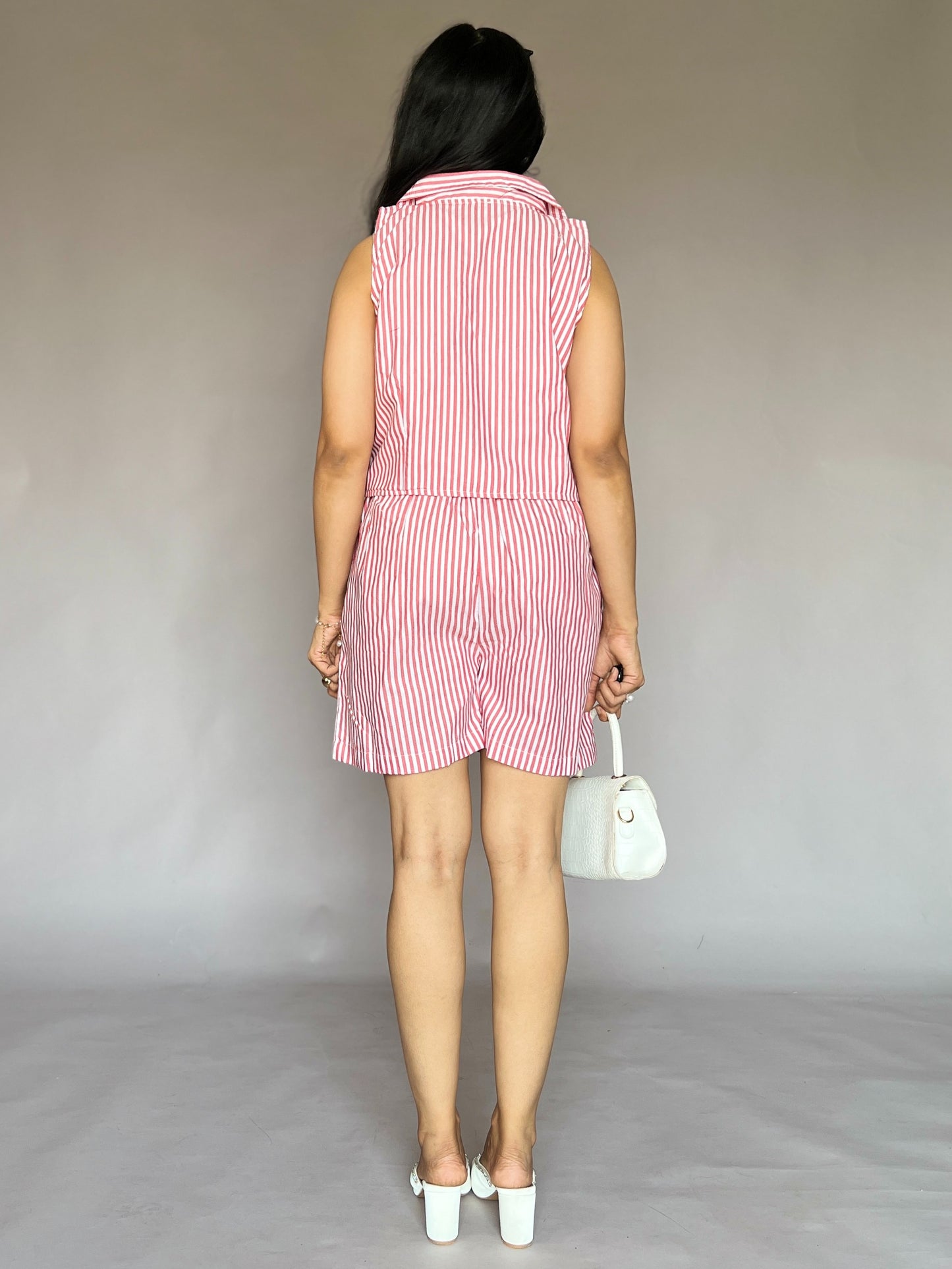 Candy Stripe 2-Piece Sleeveless Coord Set