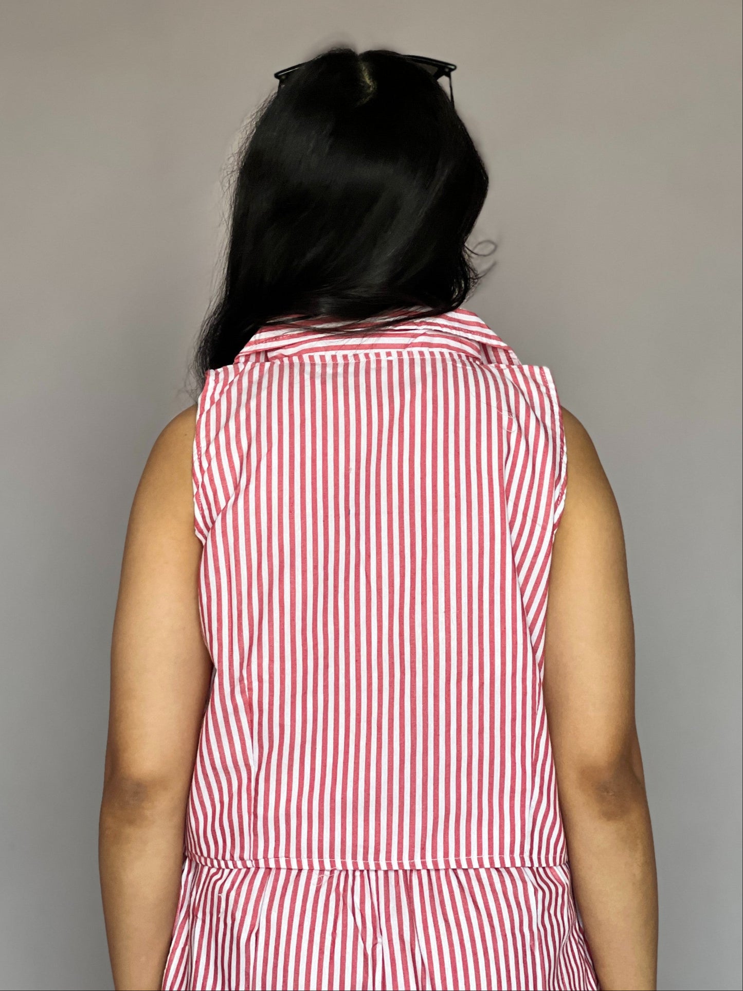 Candy Stripe 2-Piece Sleeveless Coord Set
