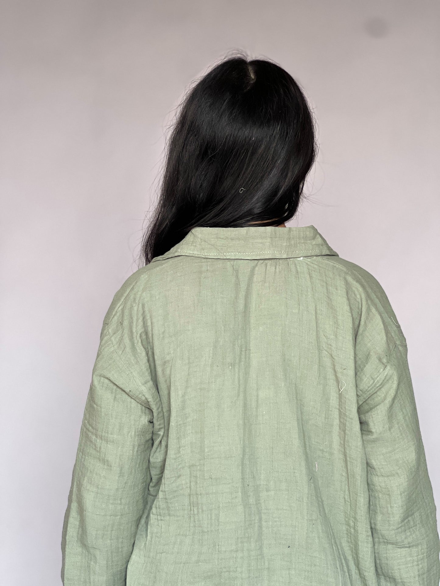 Sage Green 2-Piece Relaxed Pants Coord Set