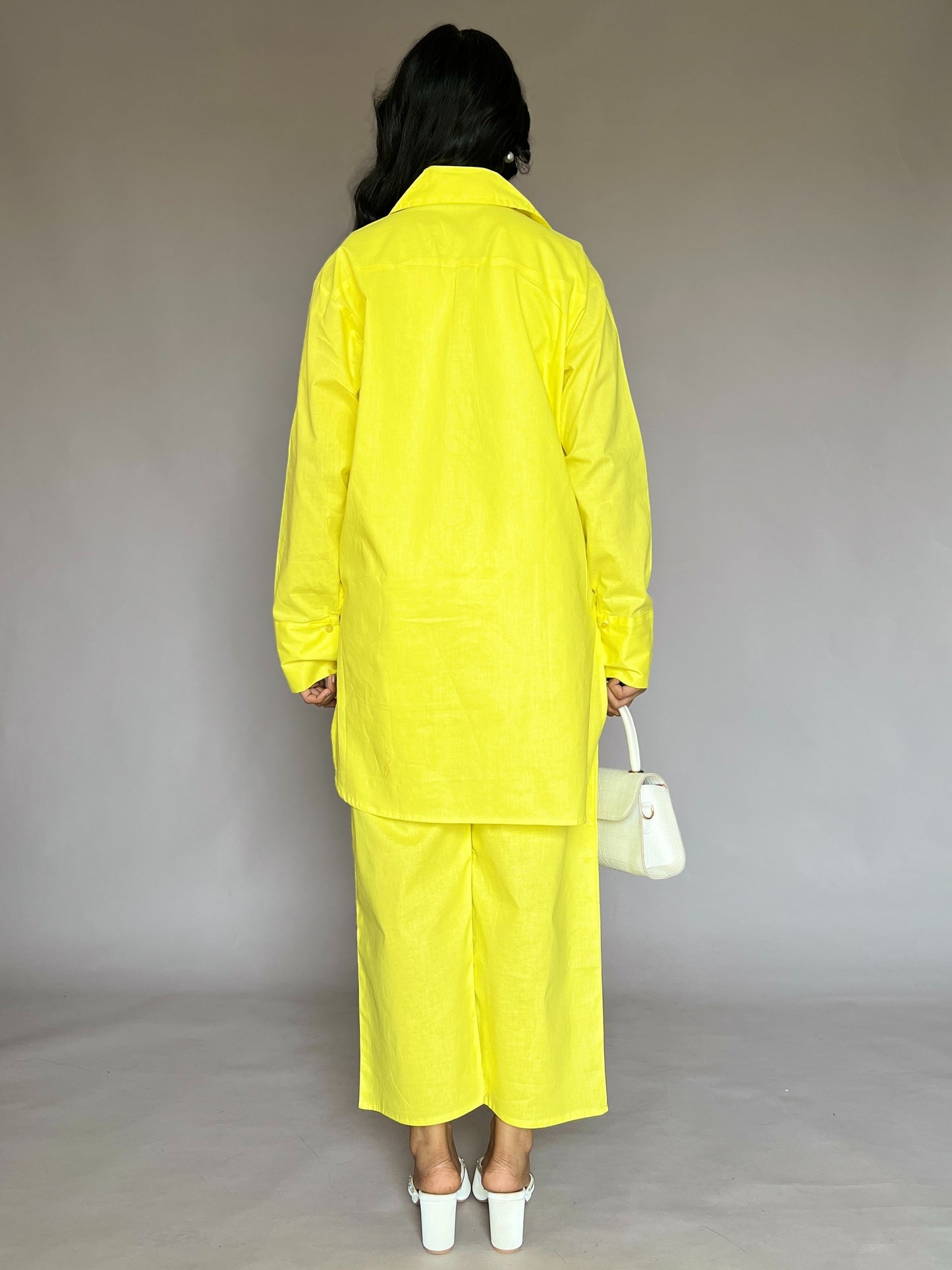 Neon Yellow 2-Piece Cotton Coord Set