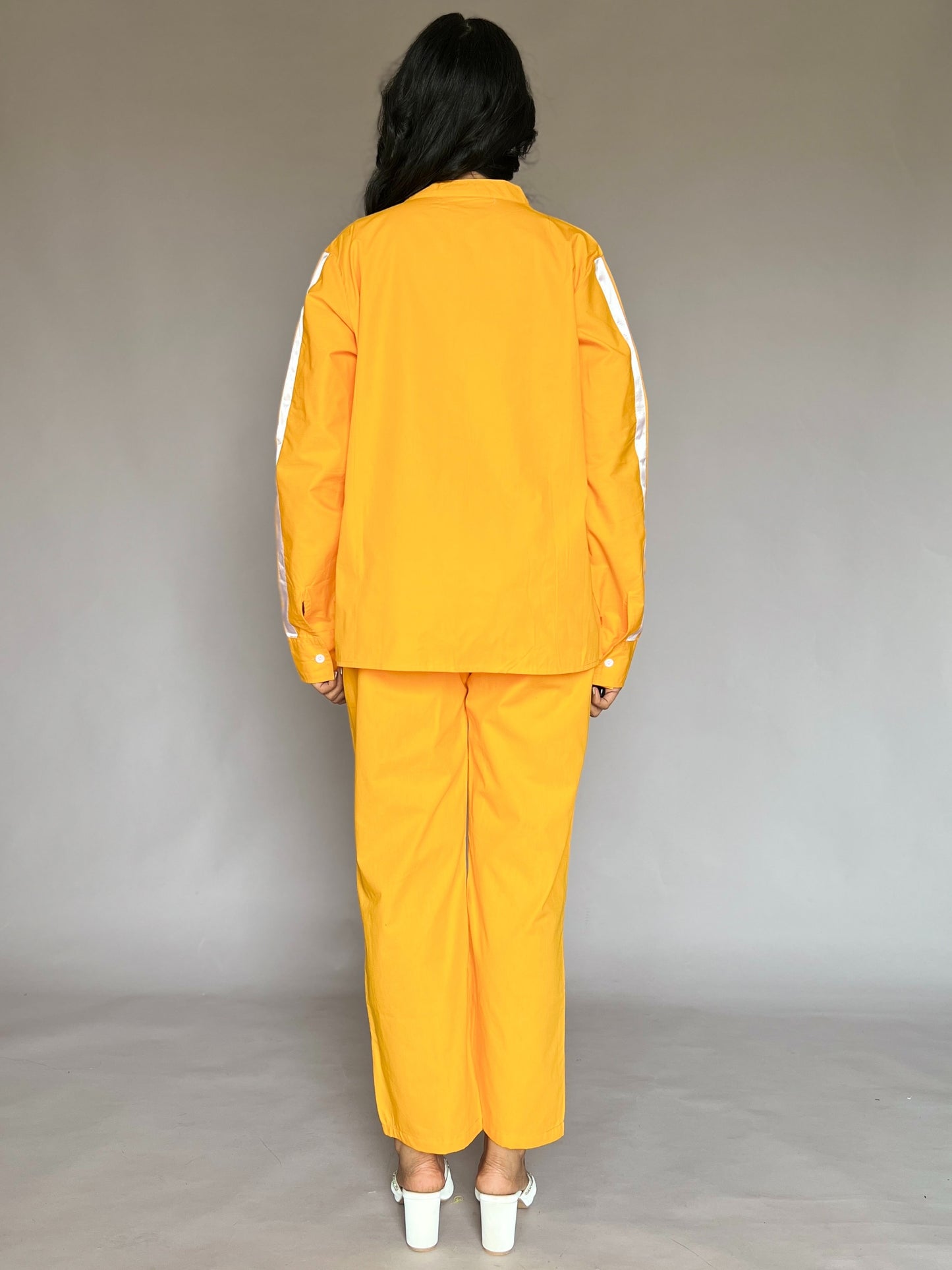 Sunset Yellow 2-Piece Reflective Stripe Coord Set