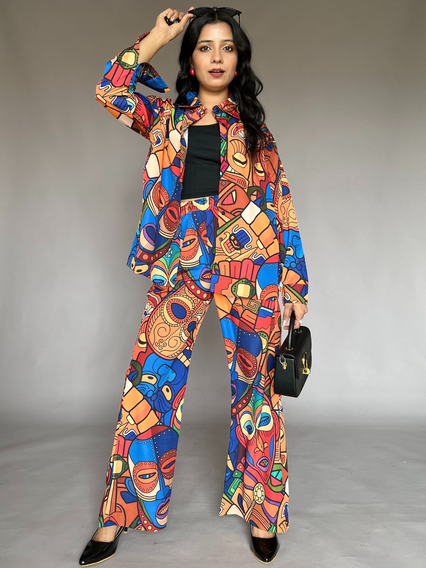 Tribal Art Print 2-Piece Power Coord Set