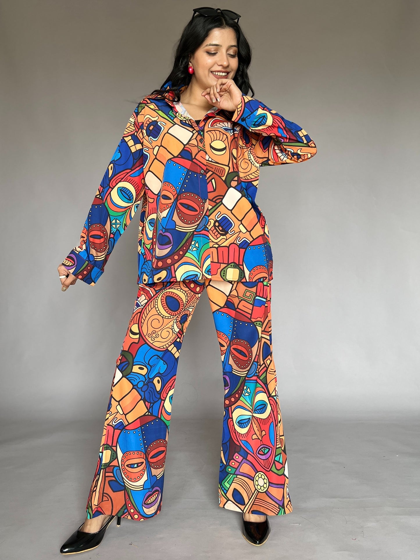 Tribal Art Print 2-Piece Power Coord Set