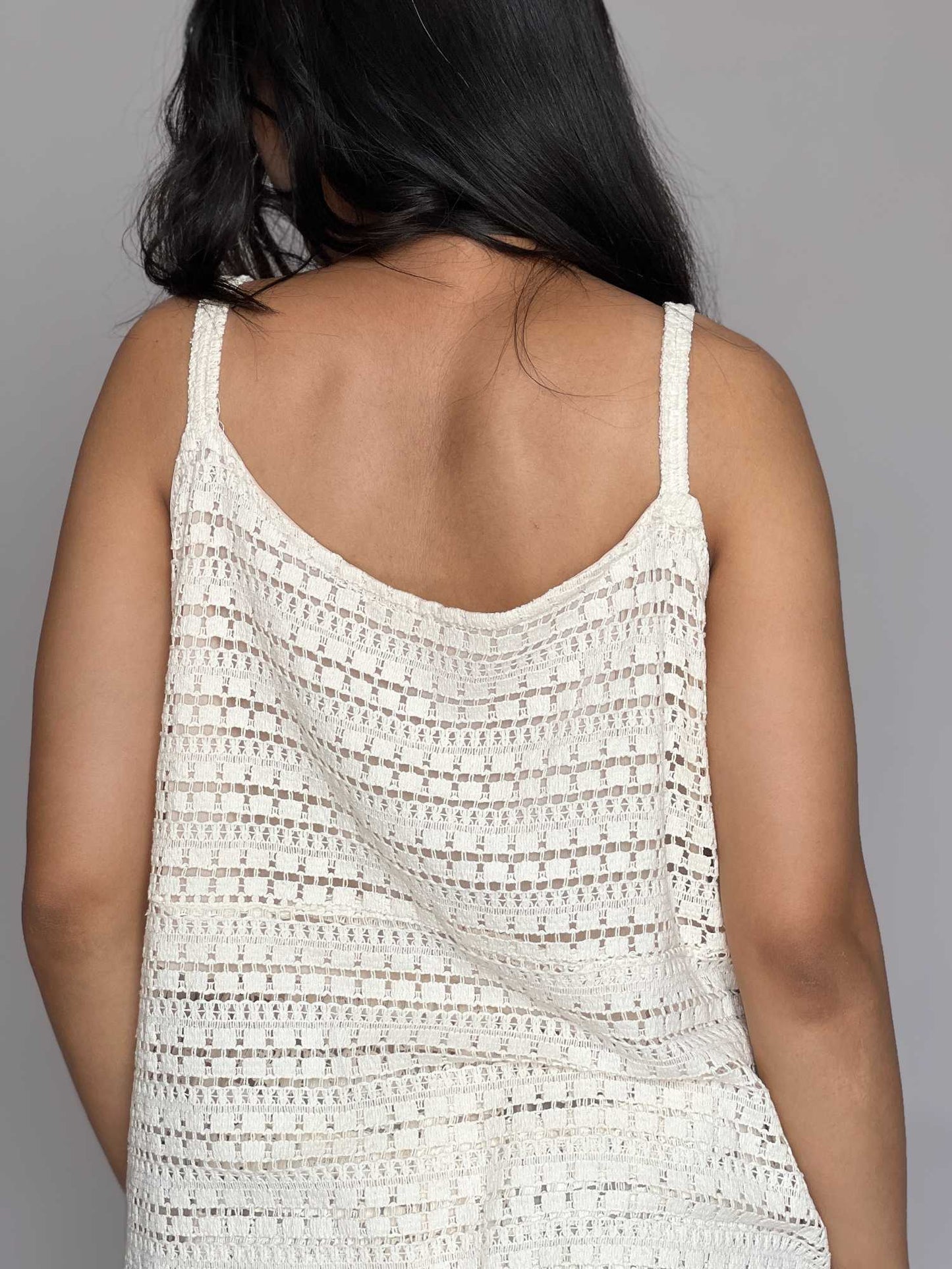 Ivory Crochet 2-Piece Shorts Co-ord Set