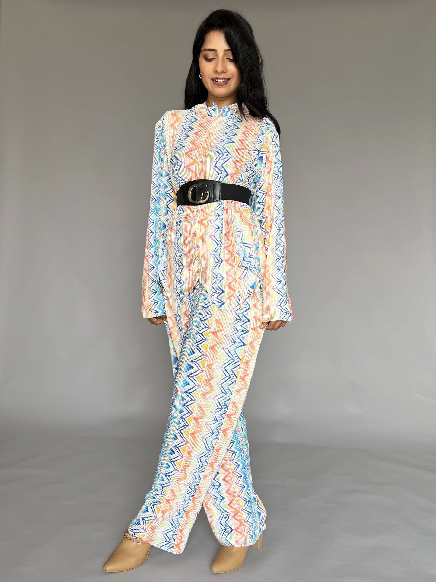 Pastel Printed Pants Co-ord โ 2 Piece