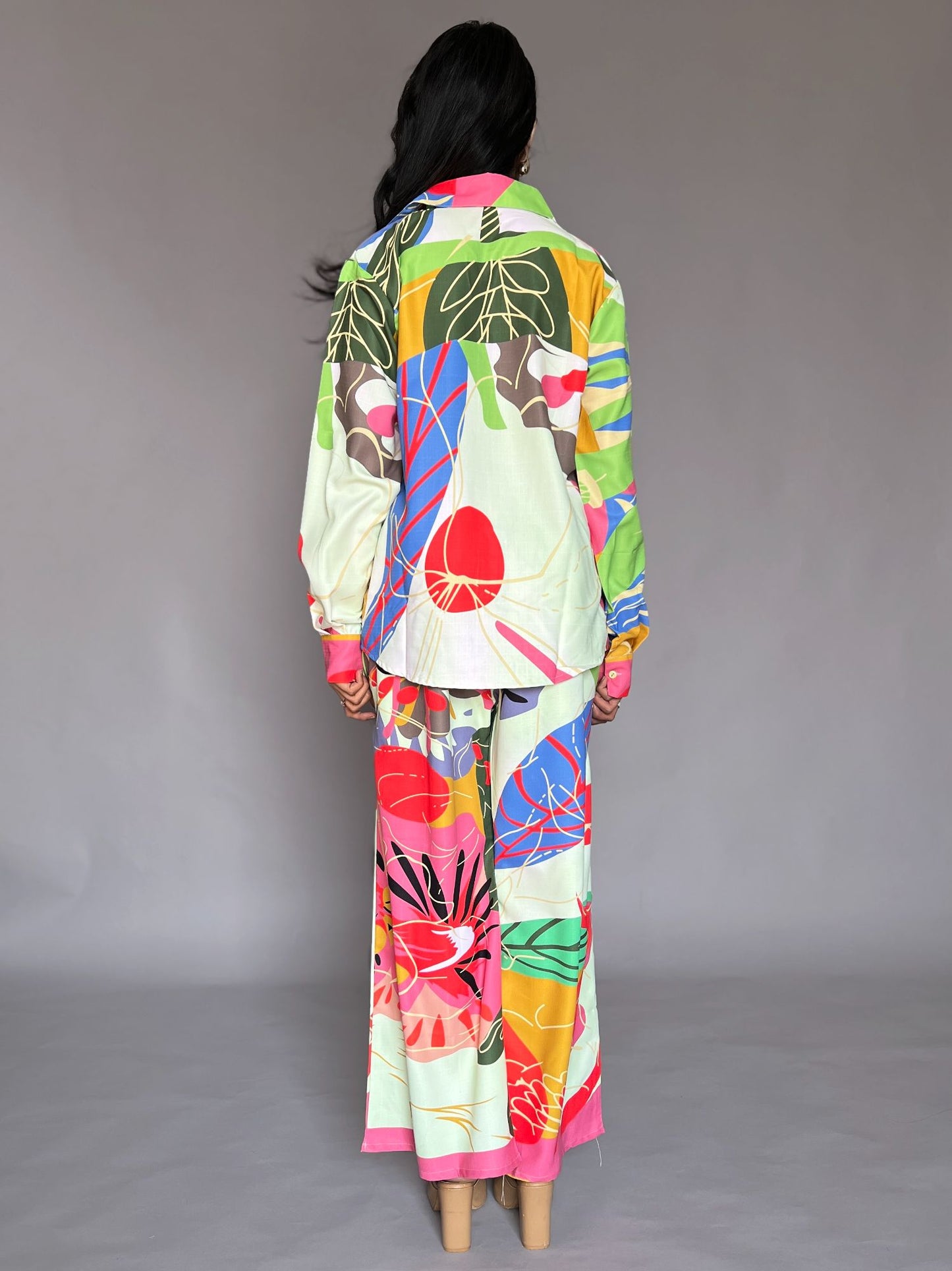 Abstract Print Pants Co-ord Setโ 2 Piece