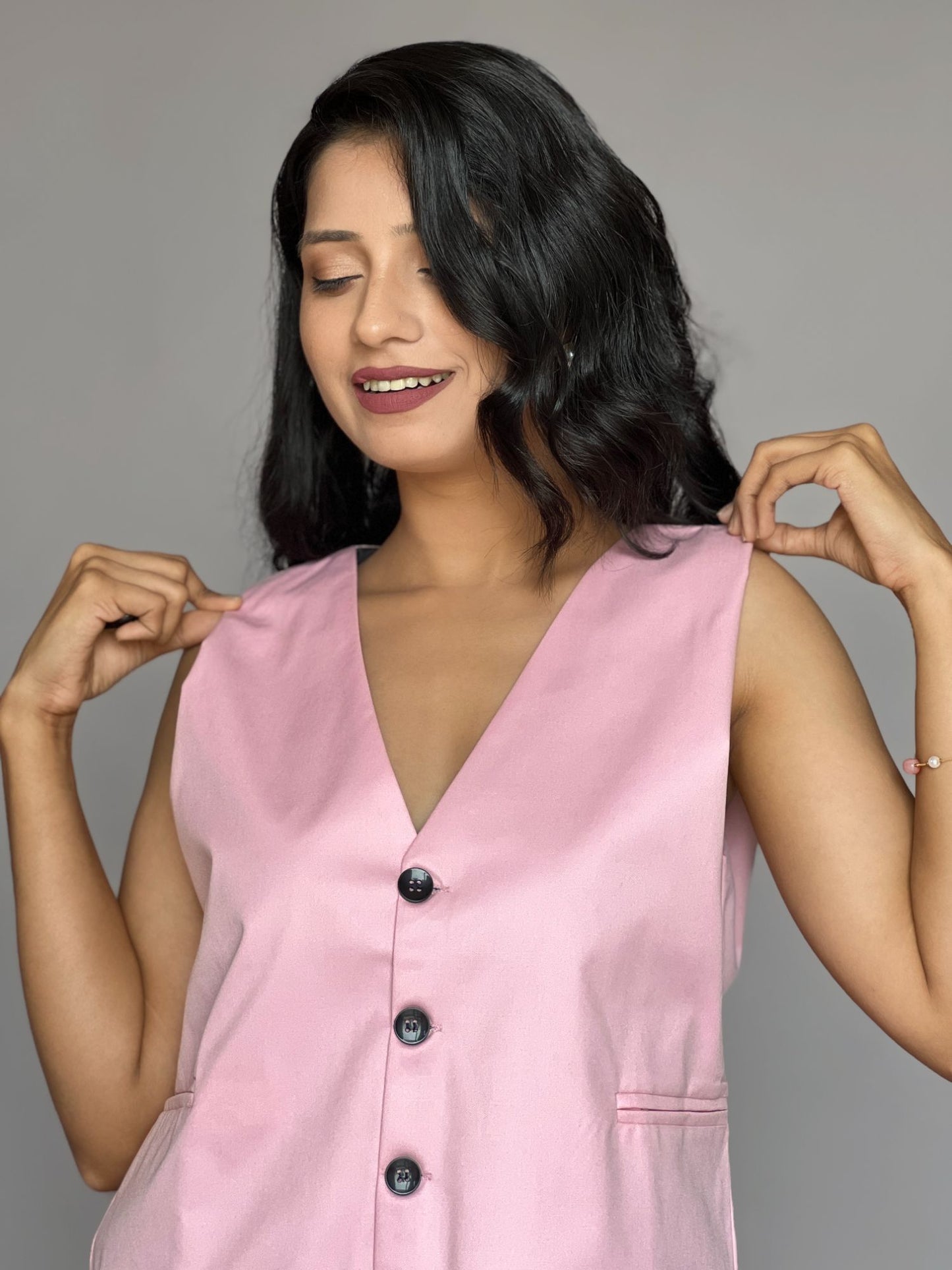 Sleeveless Vest Pants Co-Ord Set - 2 Piece