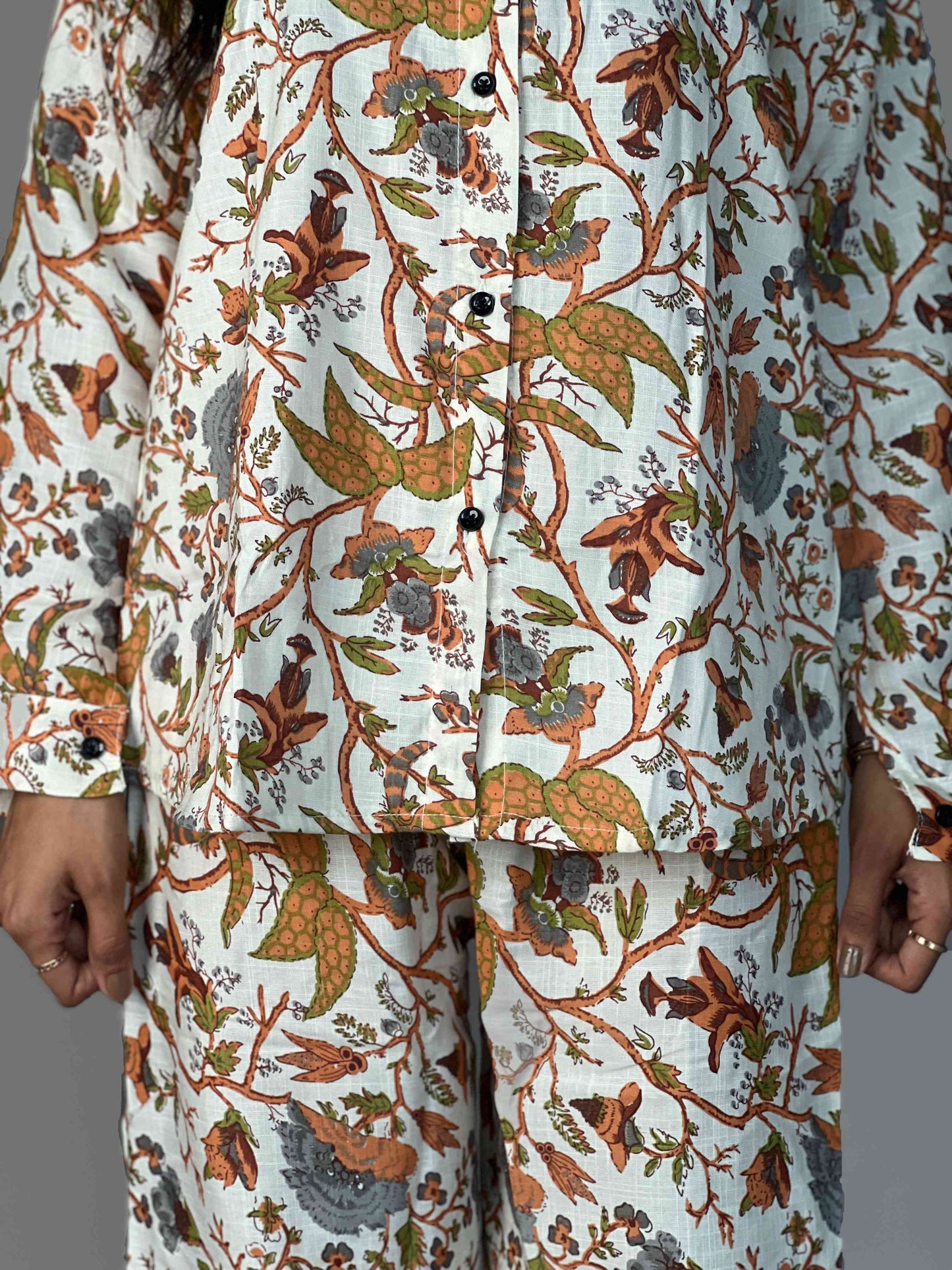 Floral Printed 2 Piece Coord Set