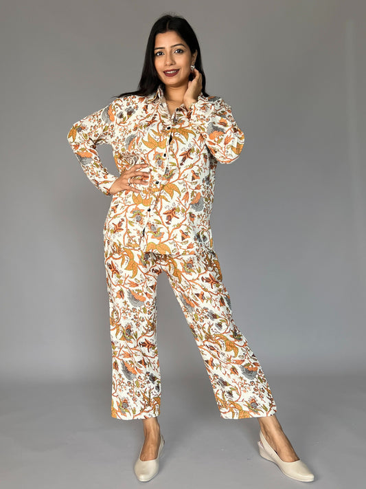 Floral Printed 2 Piece Coord Set