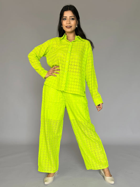 Solid Color 2 Piece Pants Coord Set