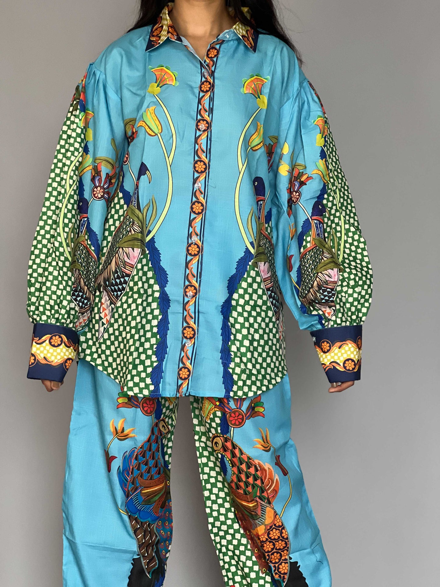 Bird Print 2 Piece Coord Set