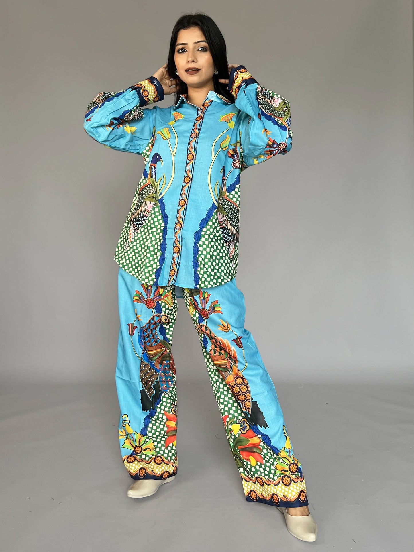 Bird Print 2 Piece Coord Set