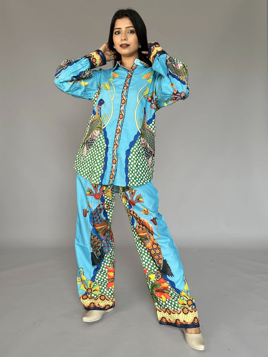 Bird Print 2 Piece Coord Set