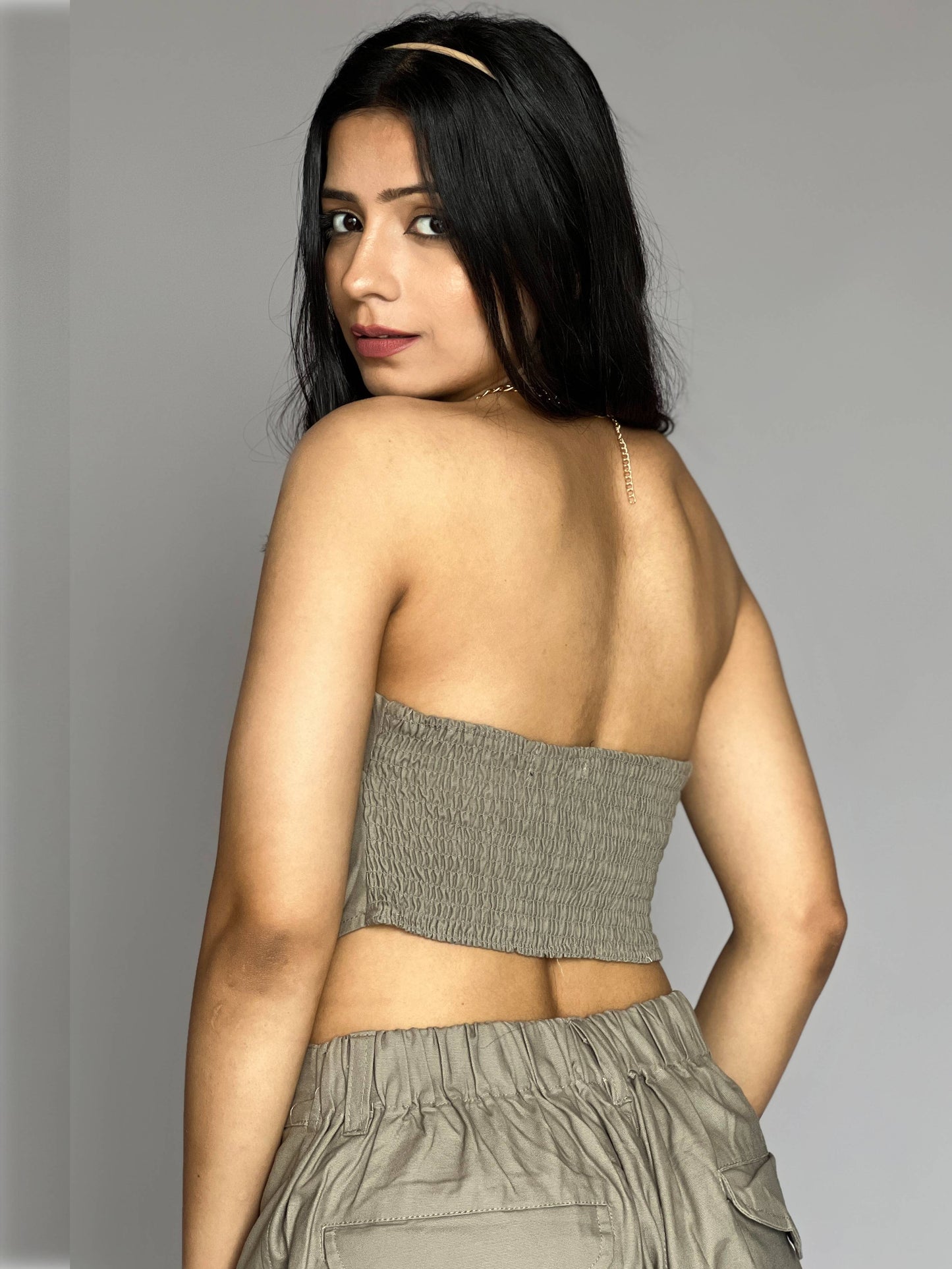 Cargo Pants-Top 2 Piece Pants Coord Set