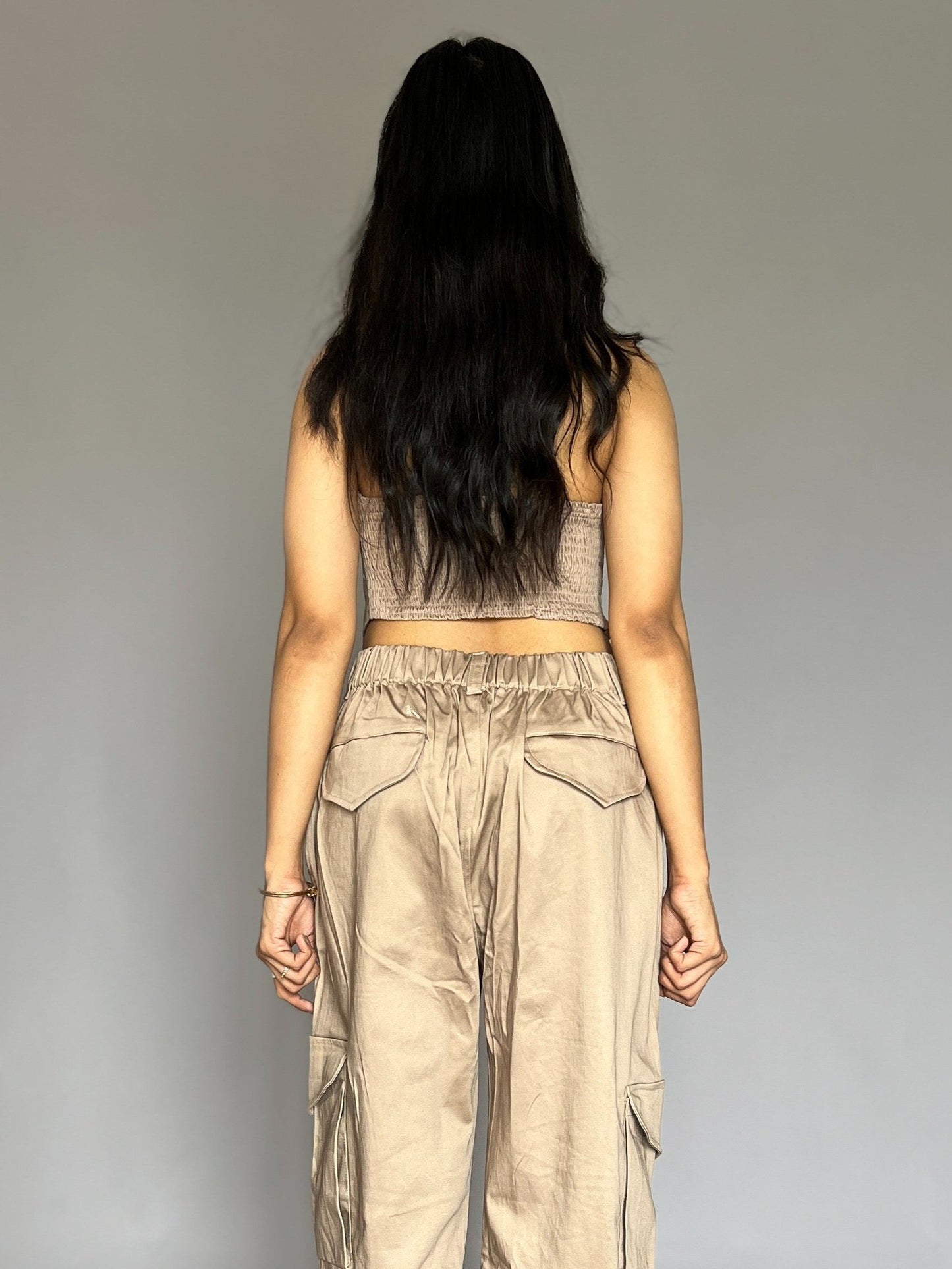 Cargo Pants-Top 2 Piece Pants Coord Set