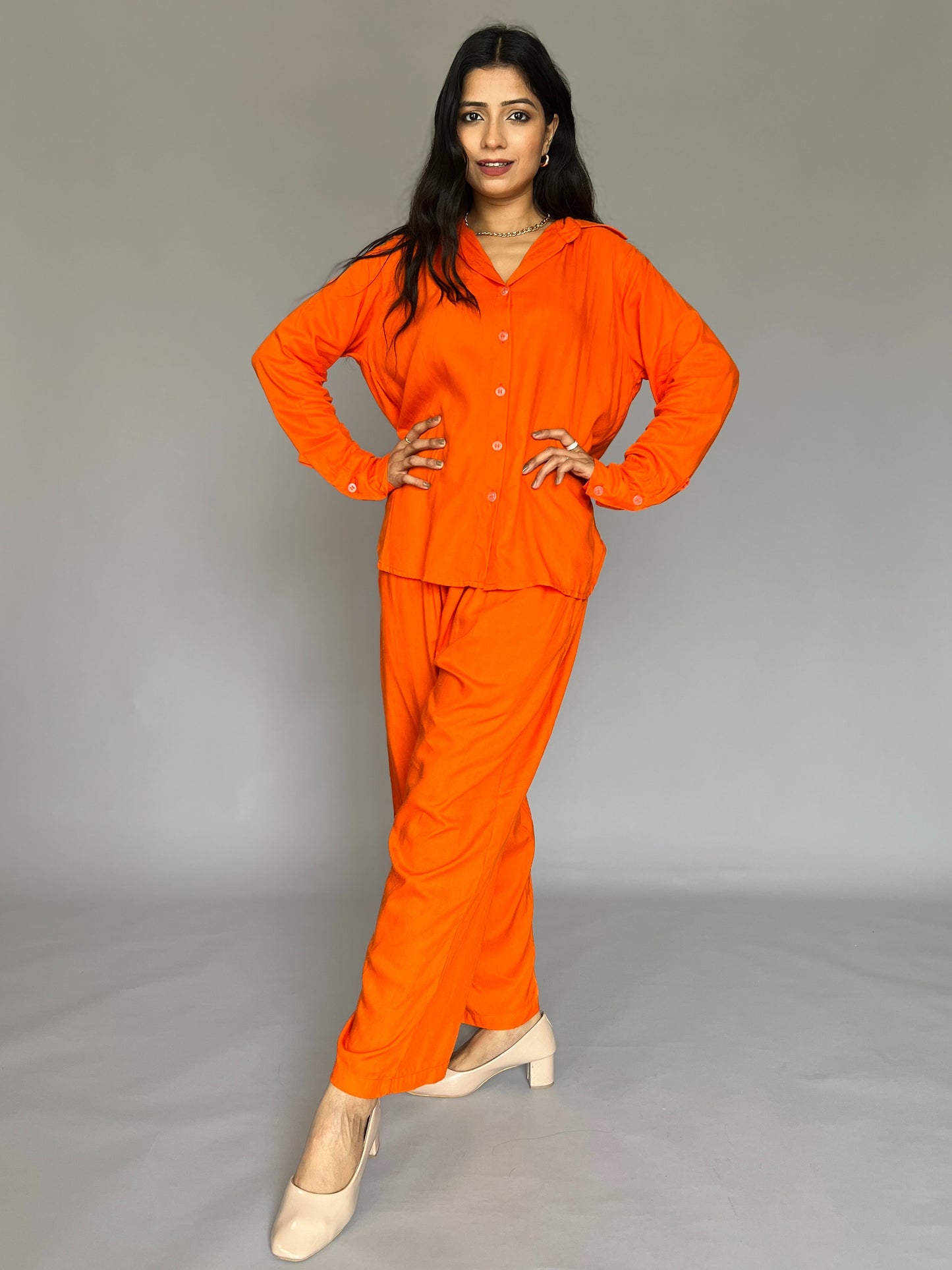 Solid 2 Piece  Coord Set