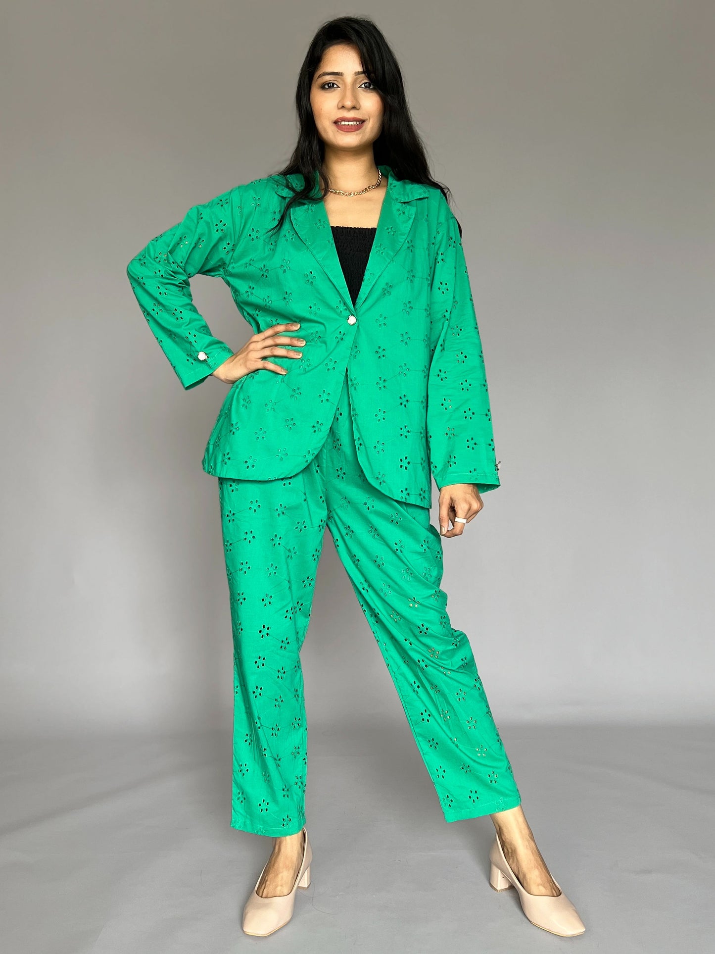 Hakoba  2 Piece Blazer Coord Set