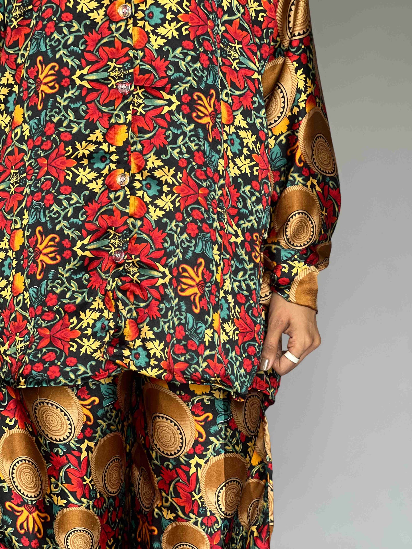 Satin Printed 2 Piece Coord set