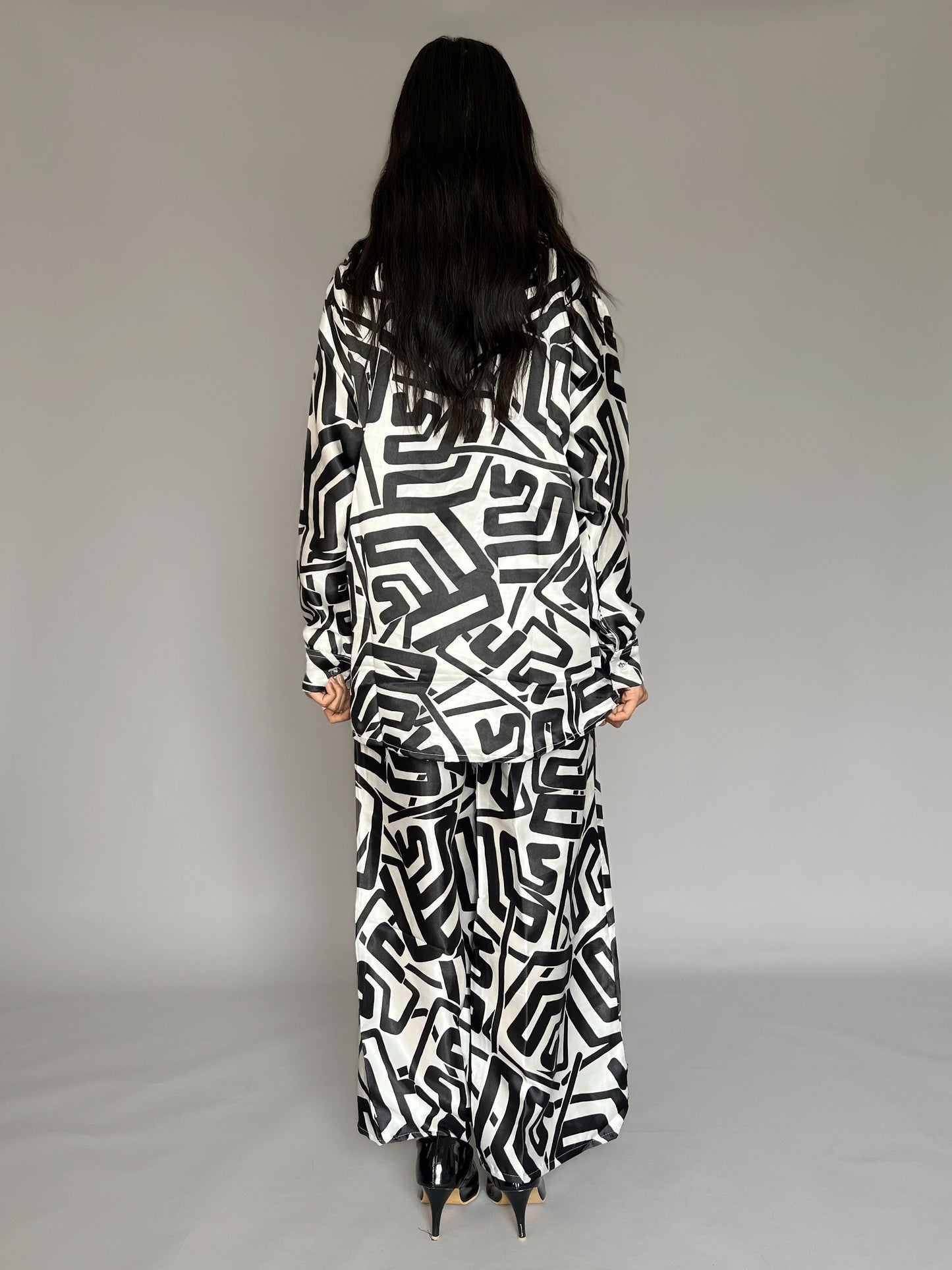 Satin Printed 2 Piece Coord Set