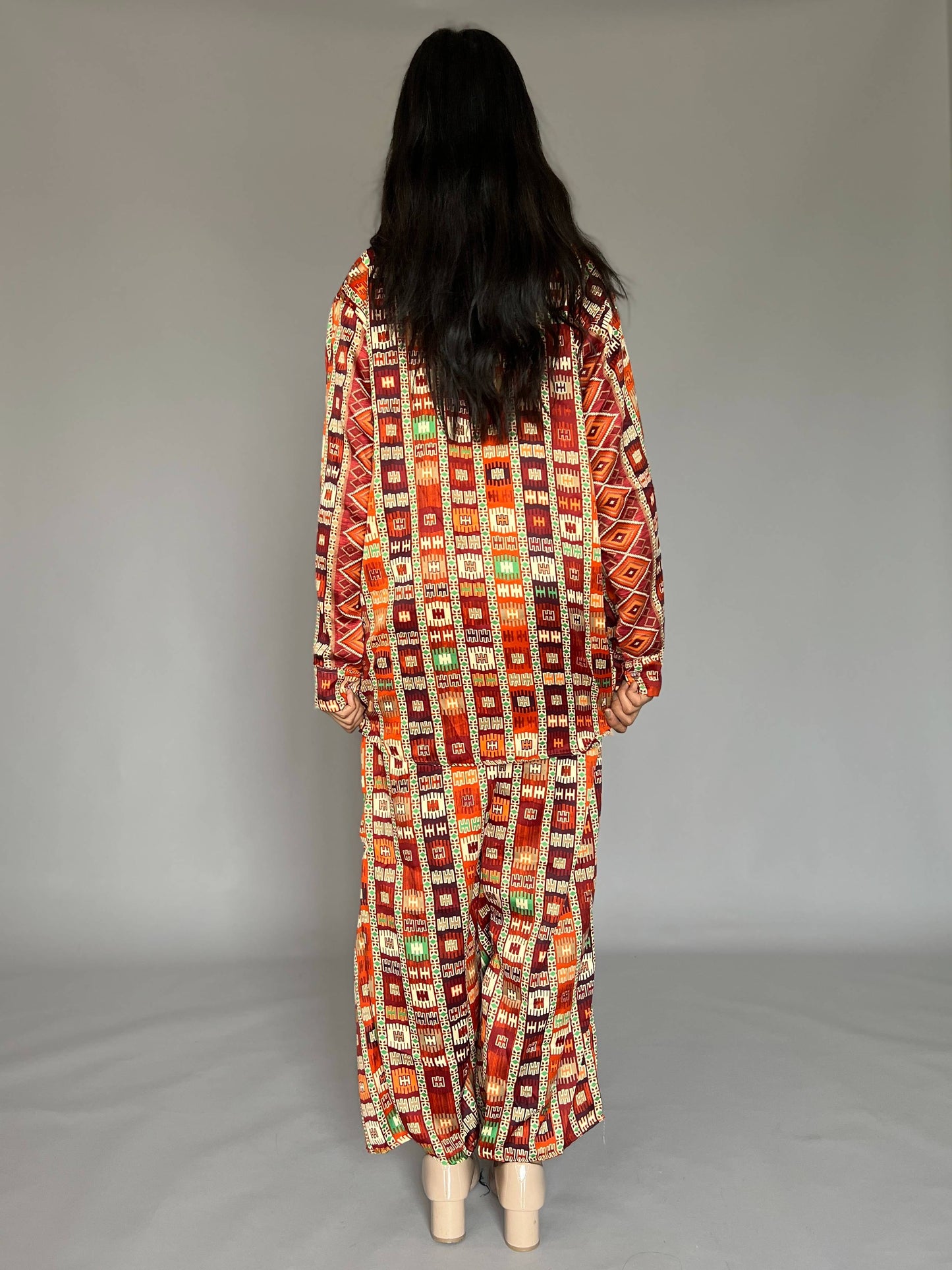 Satin Printed 2 Piece Coord Set