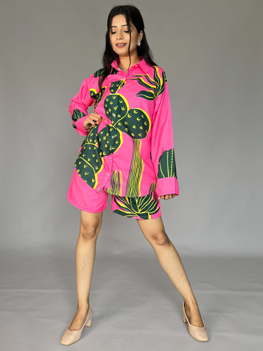 Printed Shorts 2 Piece Coord Set