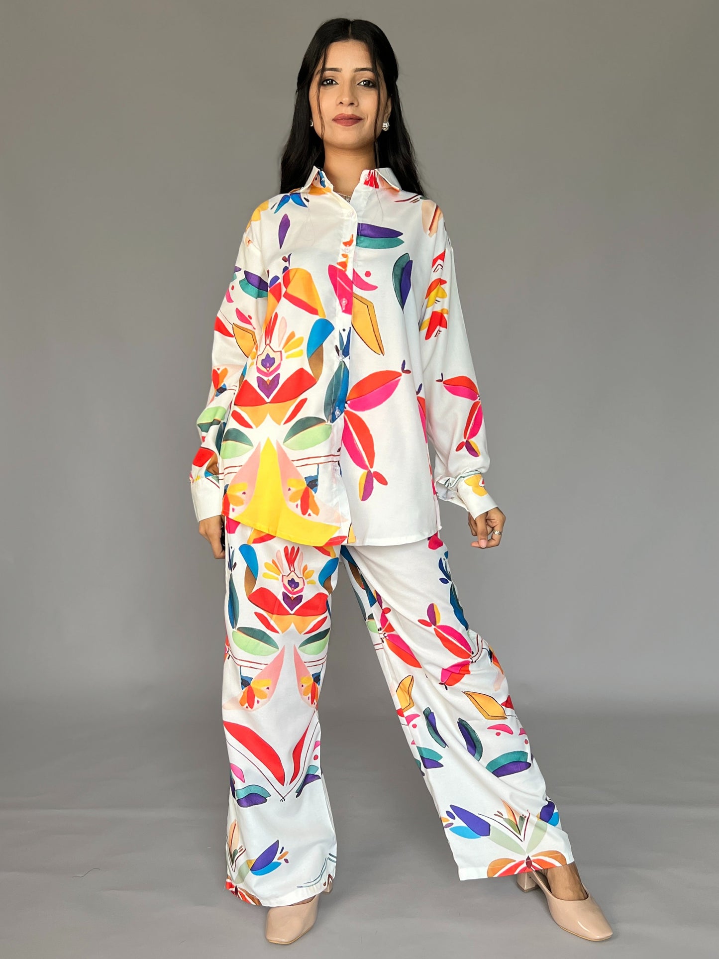 Abstract Print 2 piece Coord Set