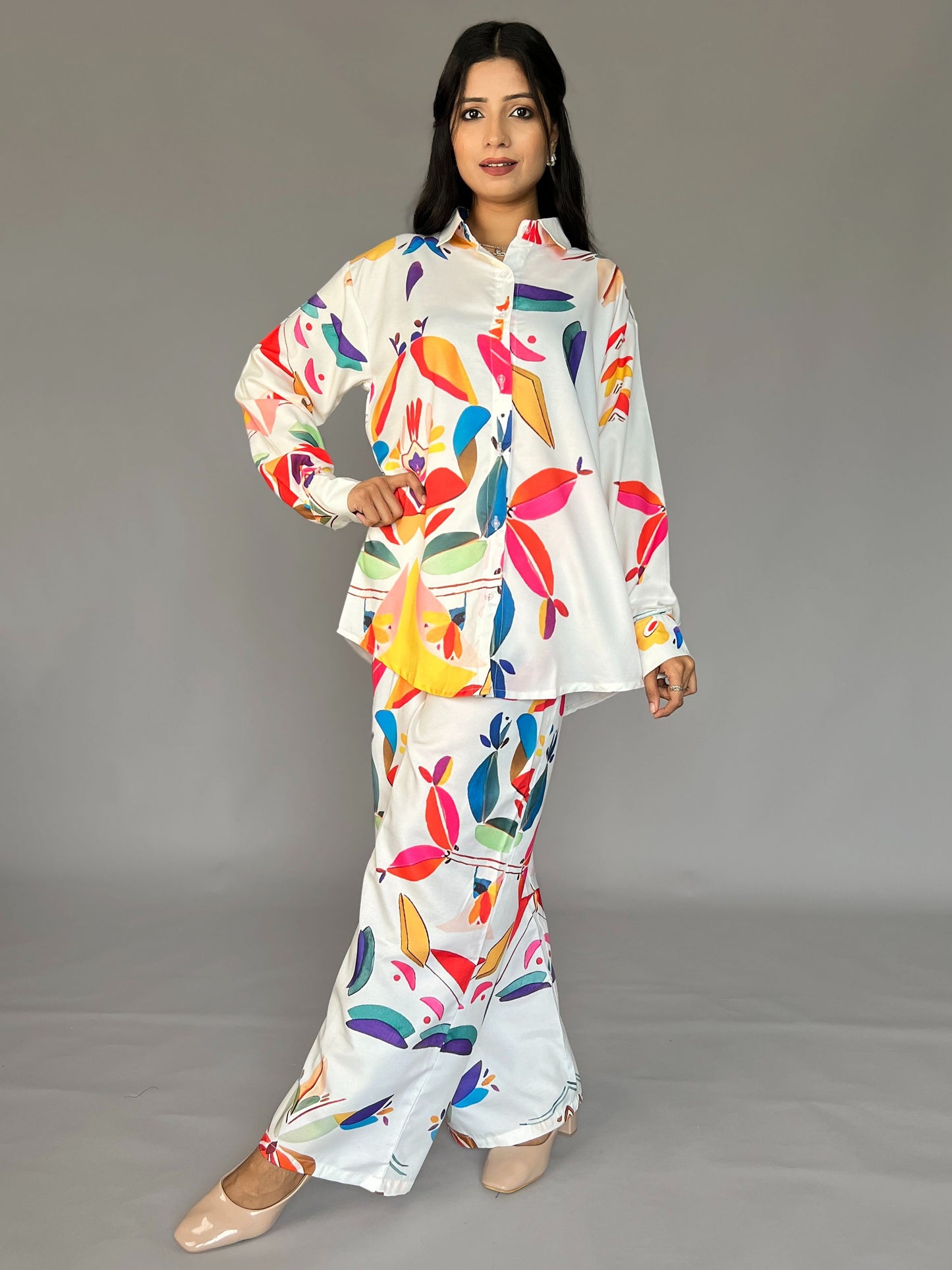 Abstract Print 2 piece Coord Set